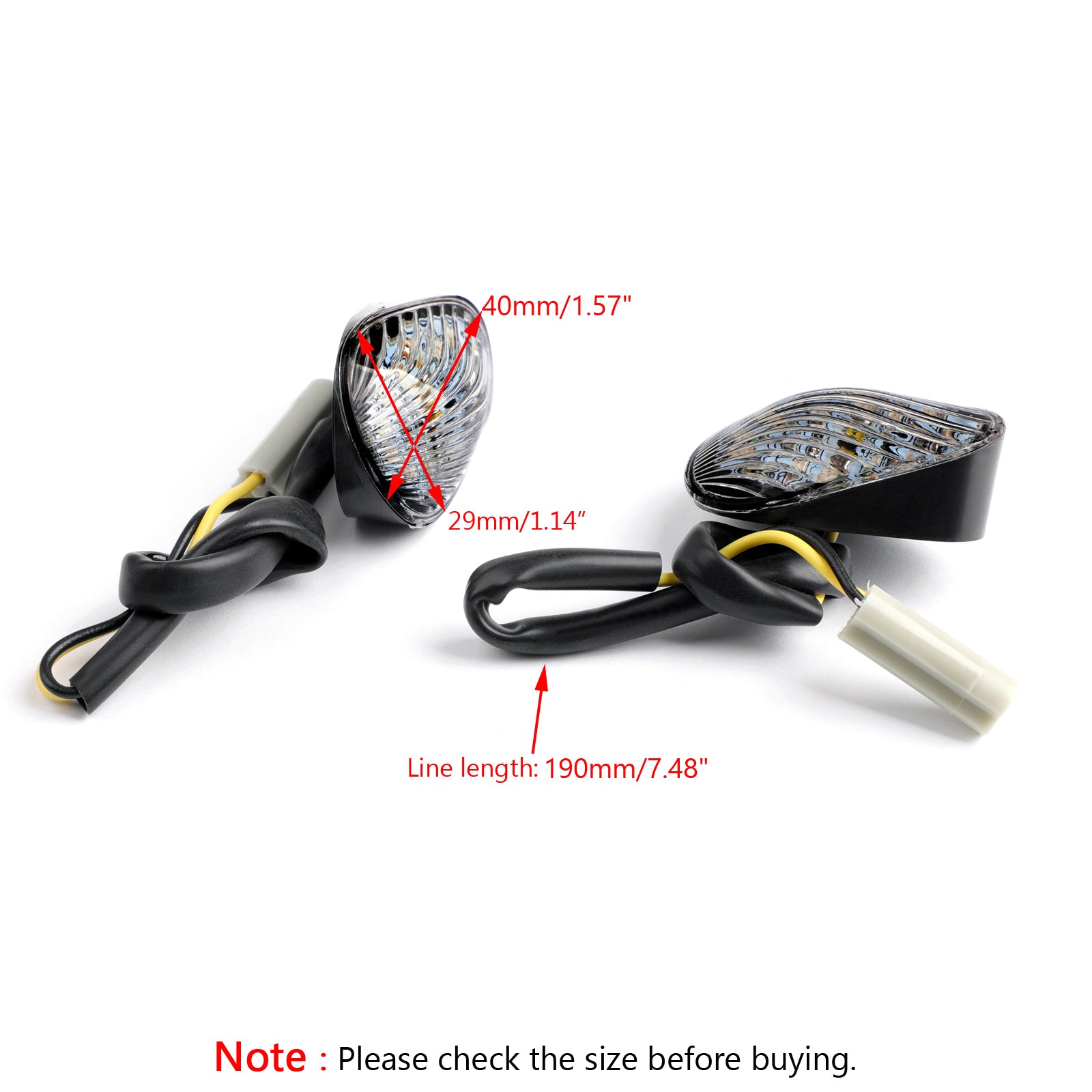 YAMAHA 06-08 YZF R6S & 03-09 YZF R6 & 02-08 YZF R1-blinklys røg