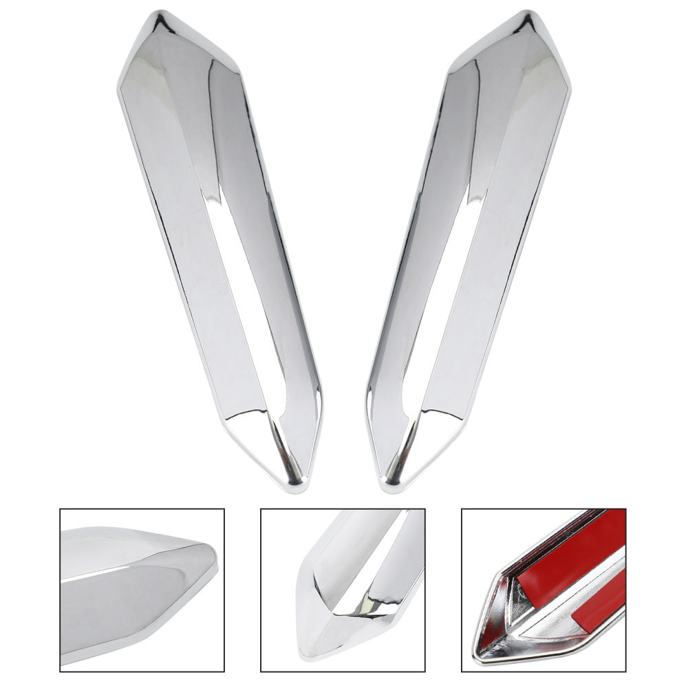 Paire des couvertures de force de pare-brise chromé pour le pare-brise pour Honda Goldwing GL1800 2018-2021 générique
