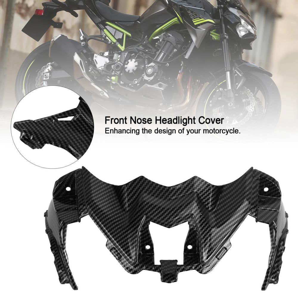 カーボンフロントノーズヘッドライトカバーフェアリングカウリング KAWASAKI Z900 2020-2021 汎用