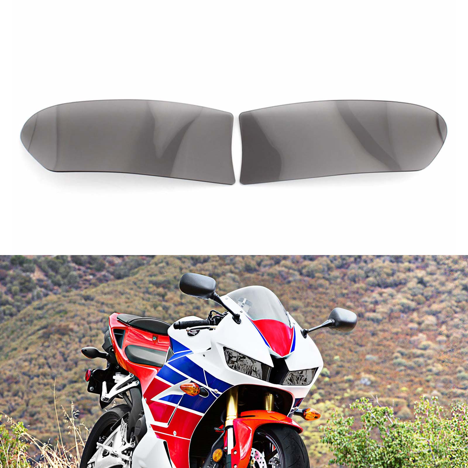 Cubierta de protección de lente de faro delantero para Honda Cbr 600 Rr 2013-2018? humo genérico