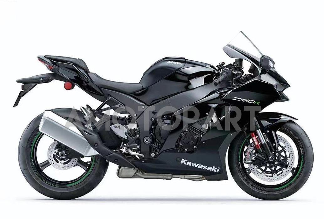 Amotopart 2021-2024 Kit carena Kawasaki ZX10R ZX10RR Nero Style3