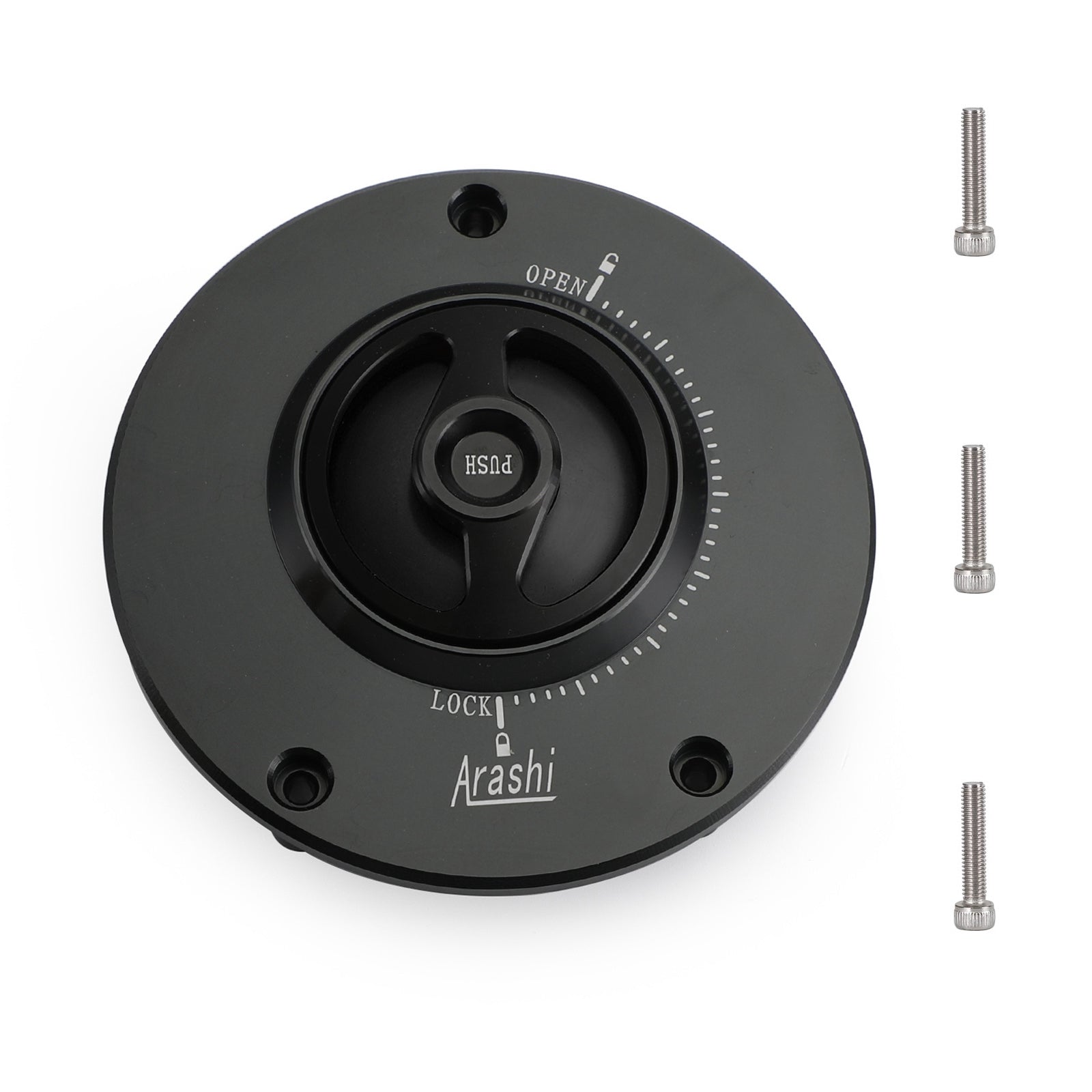 Todos los vehículos Honda de 15 mm y 3 puntos de montaje Tapa de combustible de empuje y giro de liberación rápida sin llave