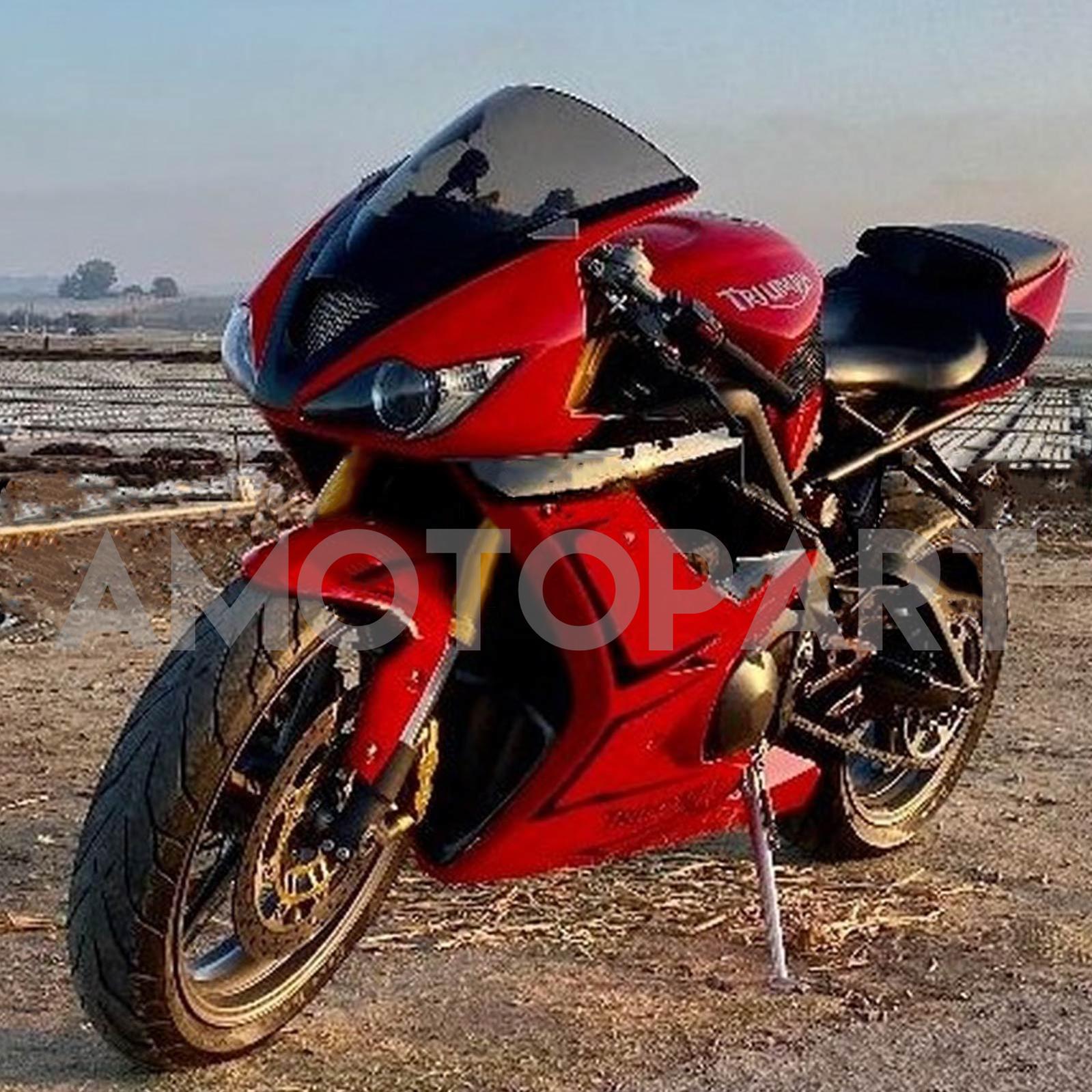 Amotopart Triumph 2006-2008 Daytona 675 Red With Black Line Fairing Kit
