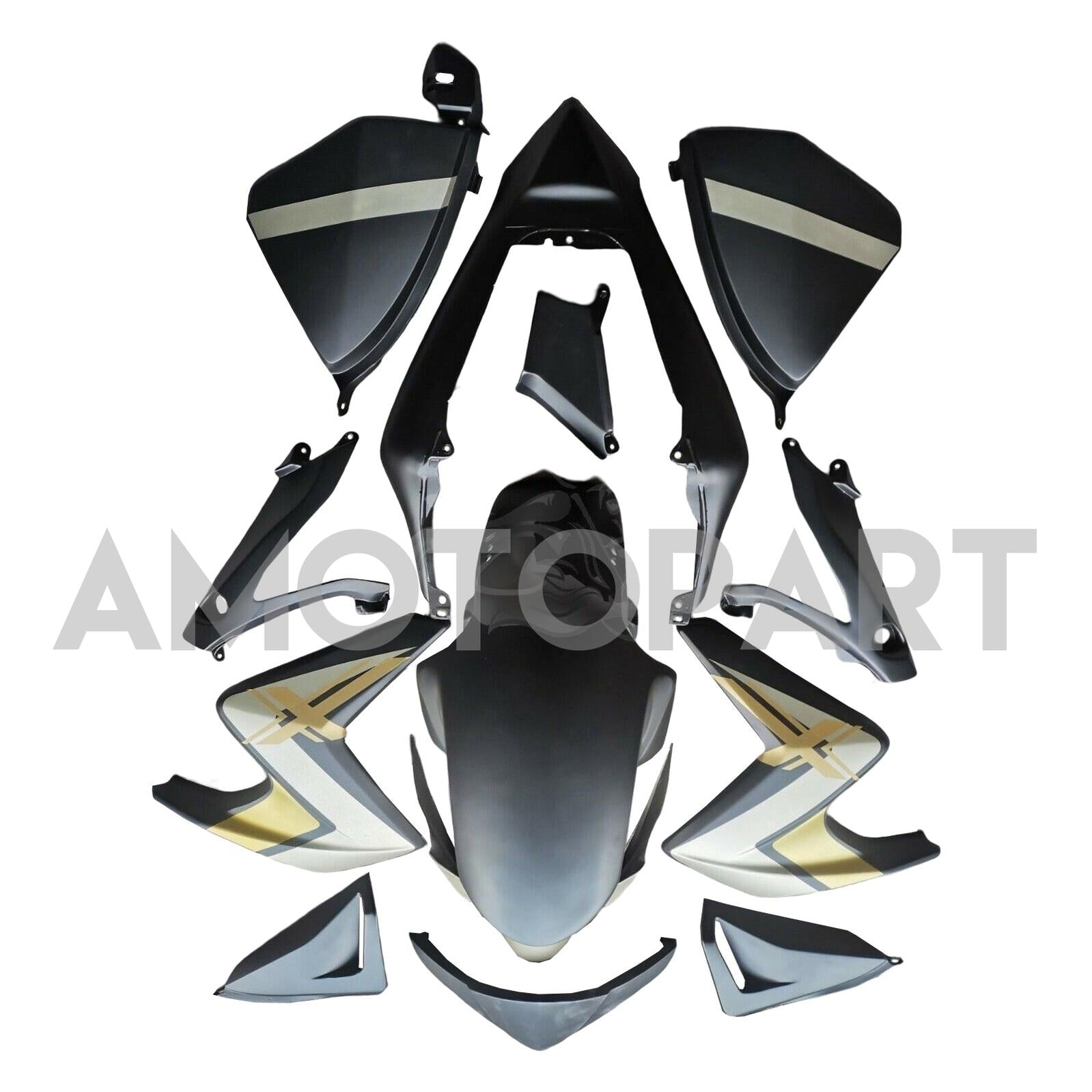 AMOTOPART HONDA CB1000R 2008-2015 GRAY & BLACK Fairing Kit