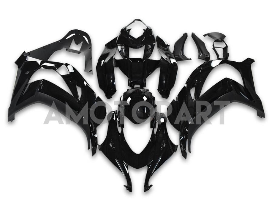 Amotopart 2021-2025 Kawasaki ZX10R ZX10RR GLOSSY BLACK FAILING KIT
