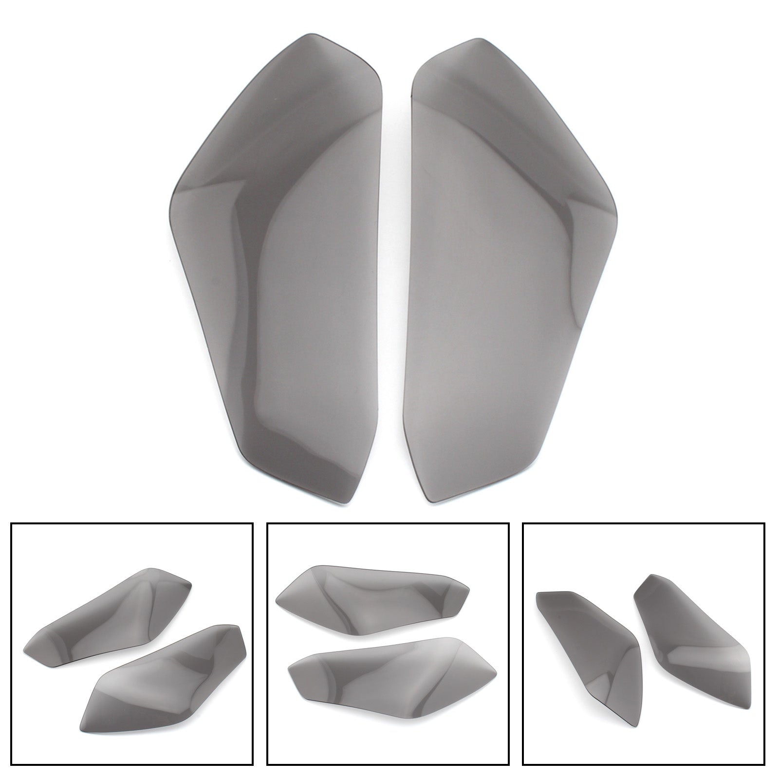 Cubierta de protección de lente de faro delantero compatible con Honda Cbr1000Rr 2017-2020, cuerpo y marco ahumados