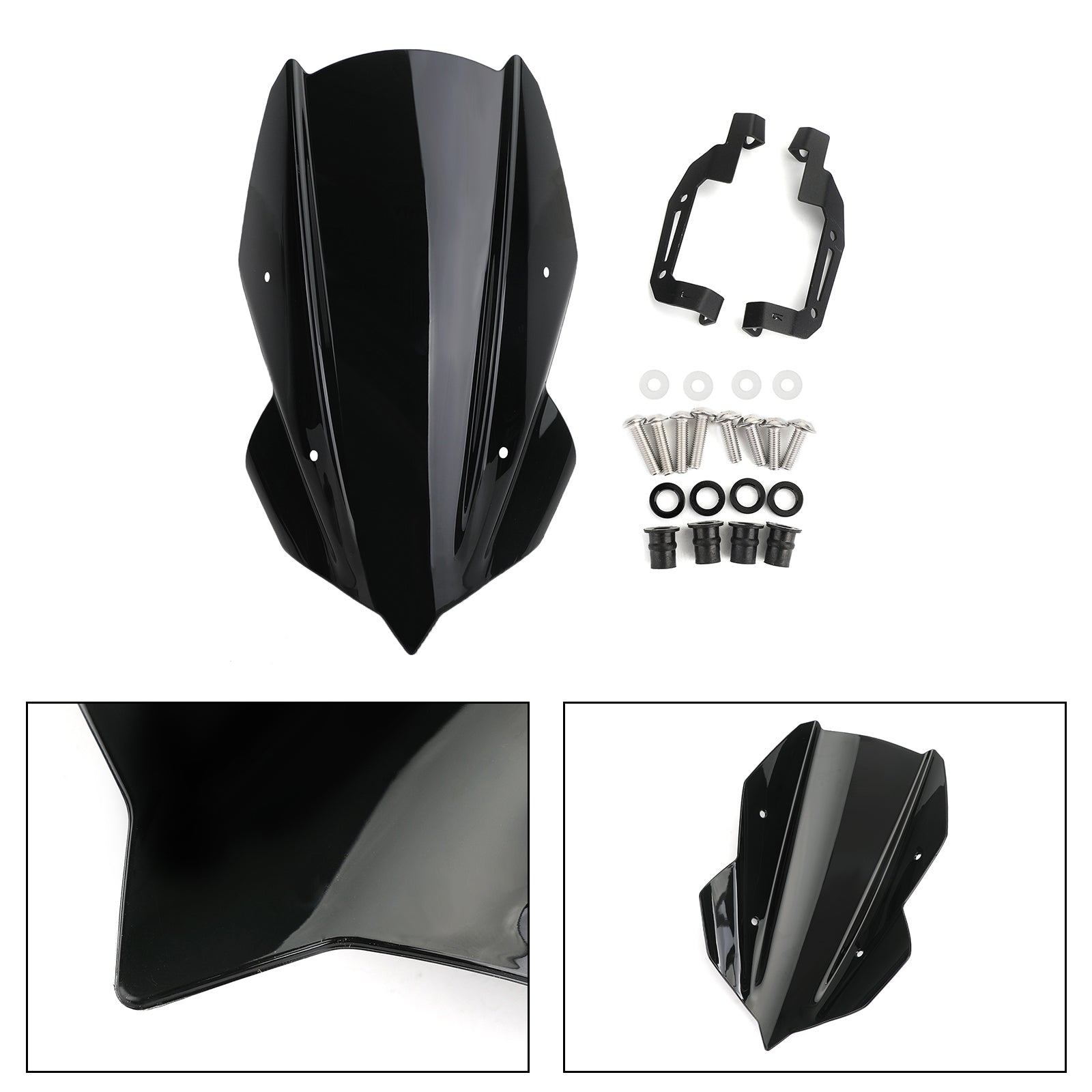 ABS 4mm motorfiets voorruitscherm voorruit voor Kawasaki Z400 2019-2020 generieke