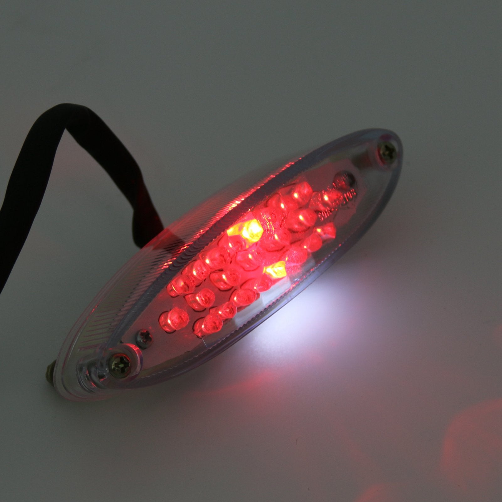 Univerzální čočka LED brzda běžící poznávací značka Taillight Smok