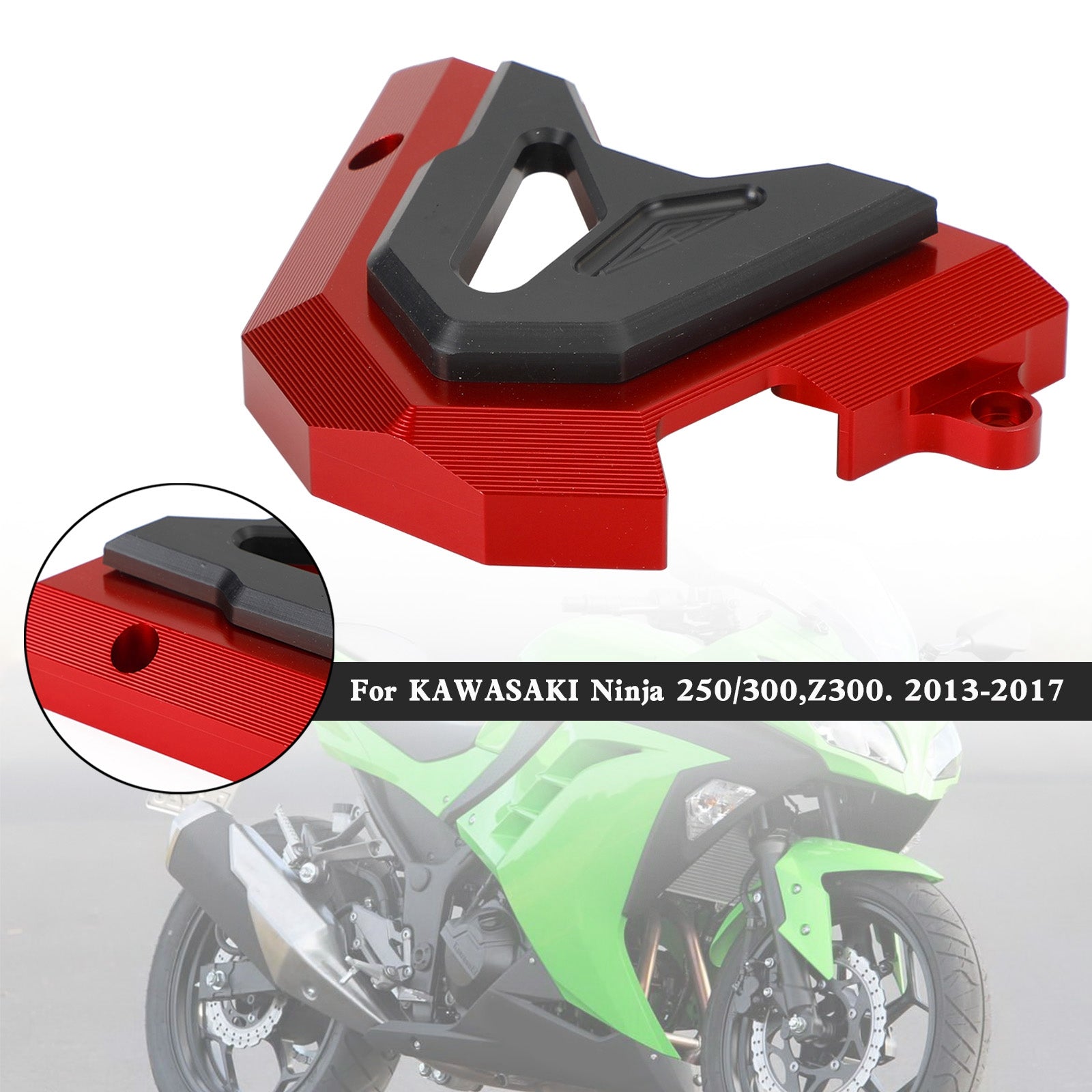 Front Sprocket Cover Chain Guard For KAWASAKI Ninja 250 300 Z300 2013-2017