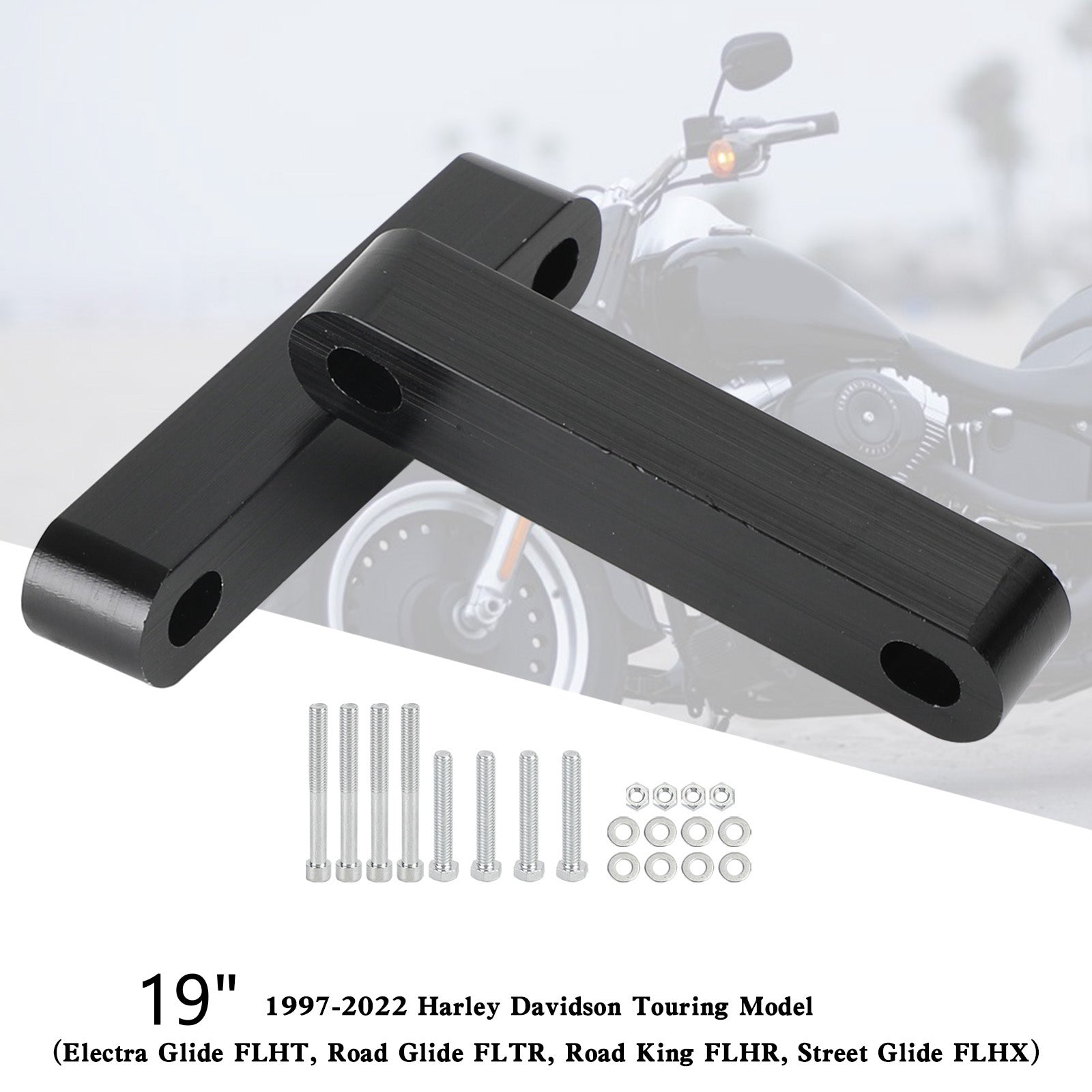 19" 21" 23" Spaceres de Fender Front para turnê Electra Street Glide Road 1997-2022