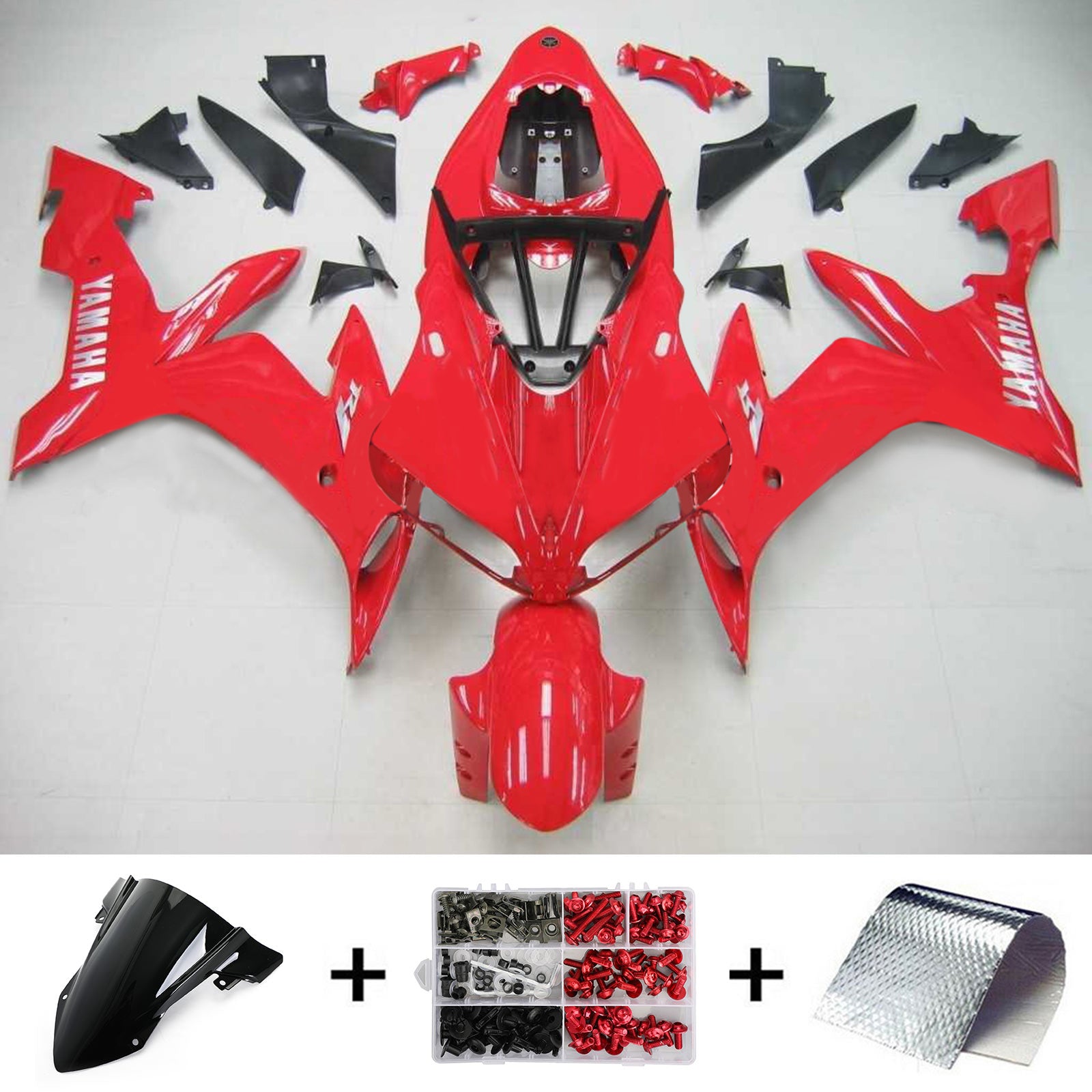 Kit de carénage Amotopart Yamaha 2004-2006 YZF 1000 R1 rouge