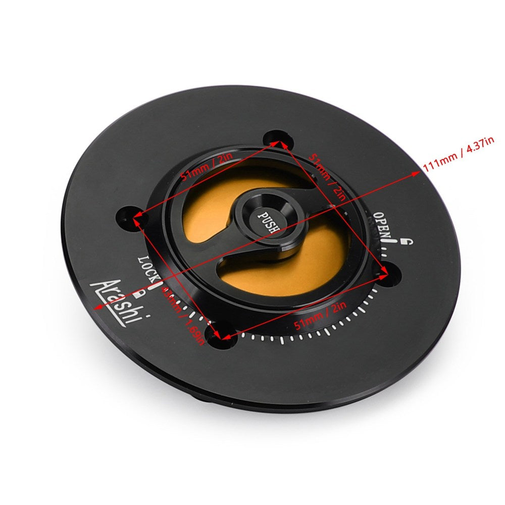 Tappo serbatoio carburante senza chiave per Kawasaki Ninja 400 EX 400 G 2018-2019