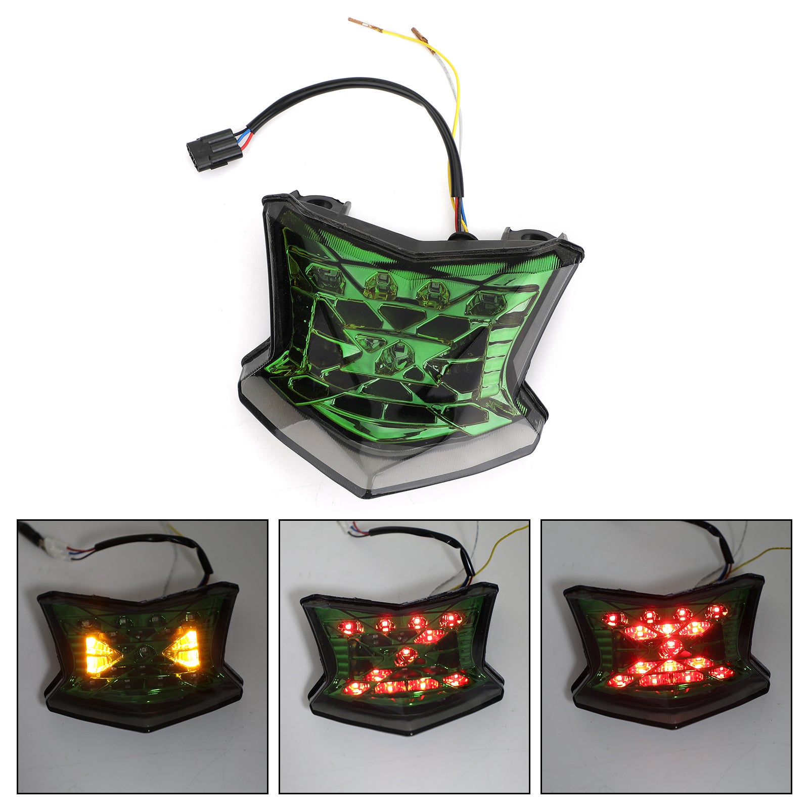 17-24 Kawasaki Z650 Ninja 650 Z900 Srebrne kierunkowskazy LED hamulca Tylne światło