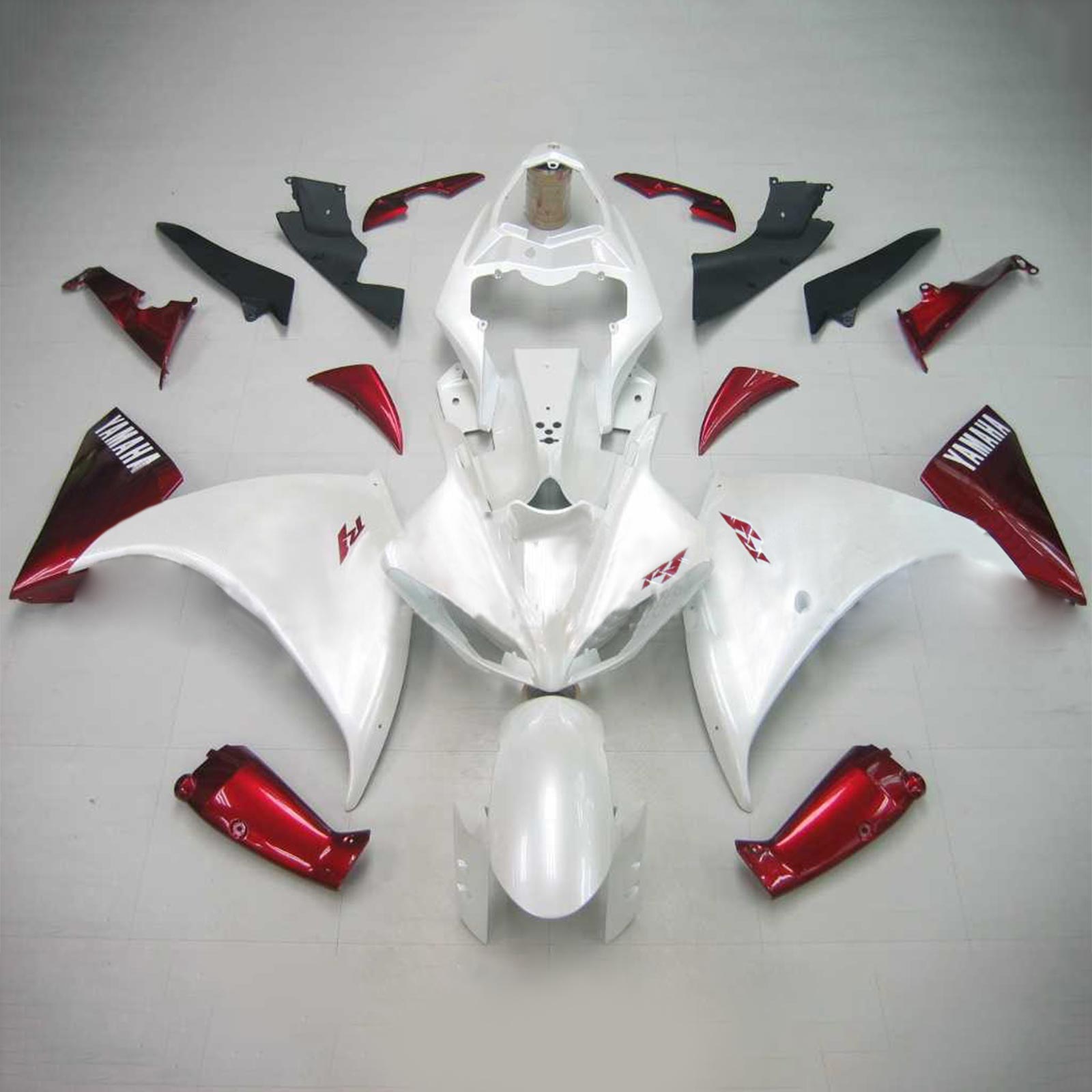 Amotopart Yamaha 2009-2011 YZF 1000 R1 White Fairing Kit