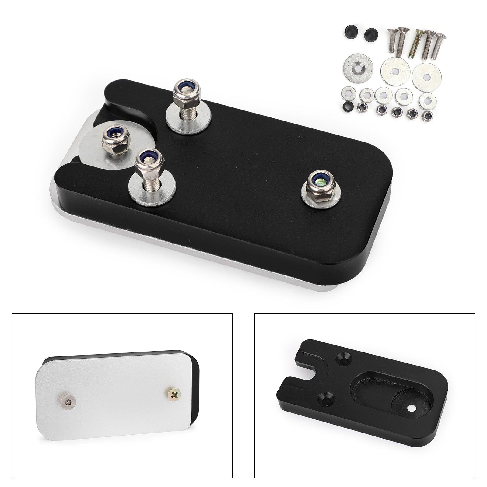 Kentekenbescherming Bracket Holder geschikt voor Yamaha Honda Kawasaki BMW Universal Black