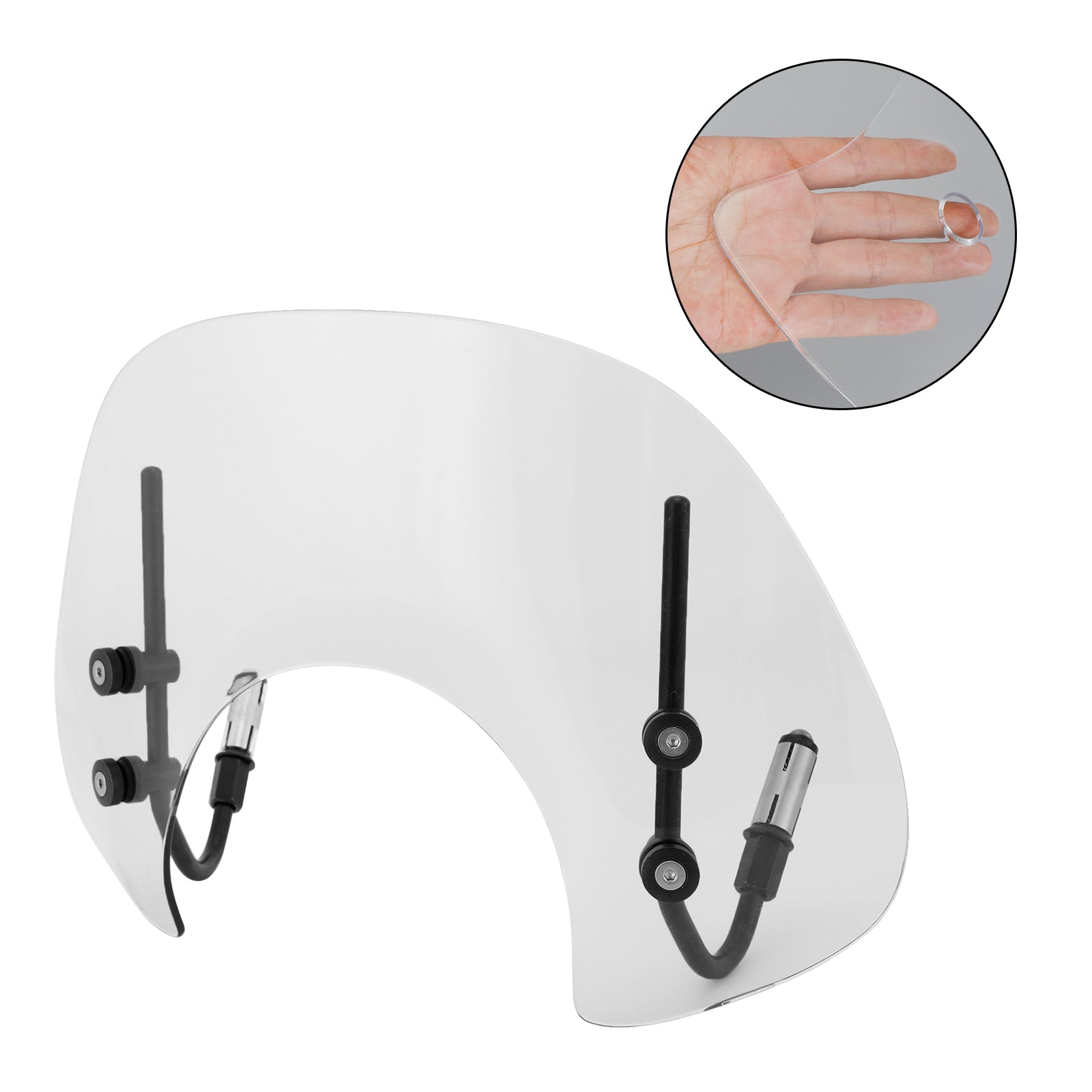 Kort forrude forrude passer til Vespa Primavera 150 2014-2021 generisk