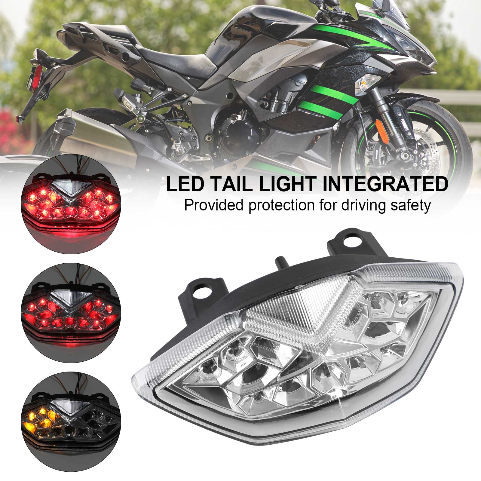 Luz traseira integrada para kawasaki ninja 1000 kle 650 versys 2020 z1000/sx genérico