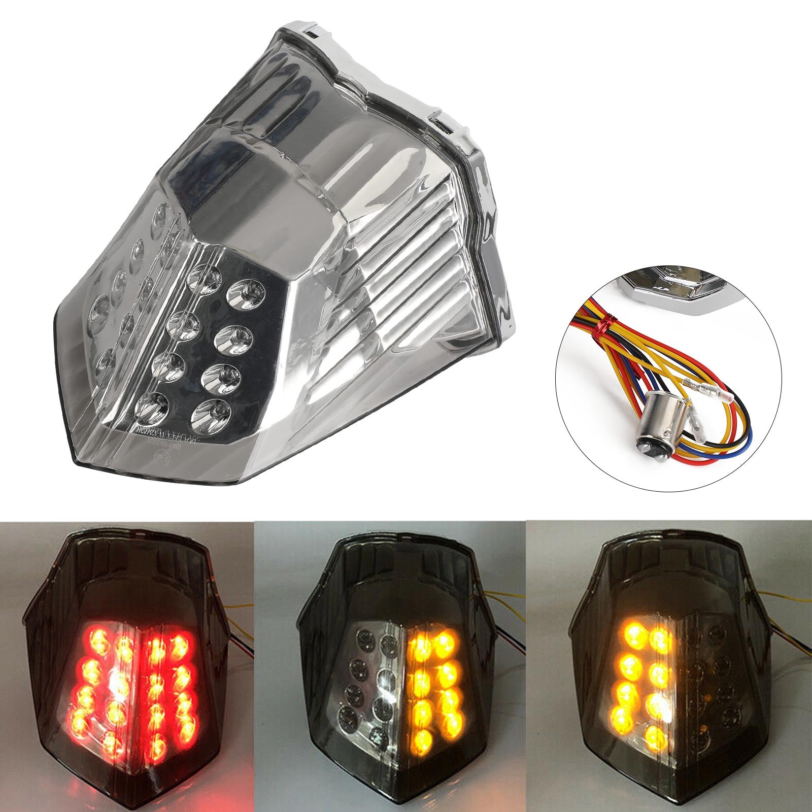 Integrated Turn Signal Tail Light For Yamaha Diversion 600 XJ6 FZ6 2009-2017 Generic