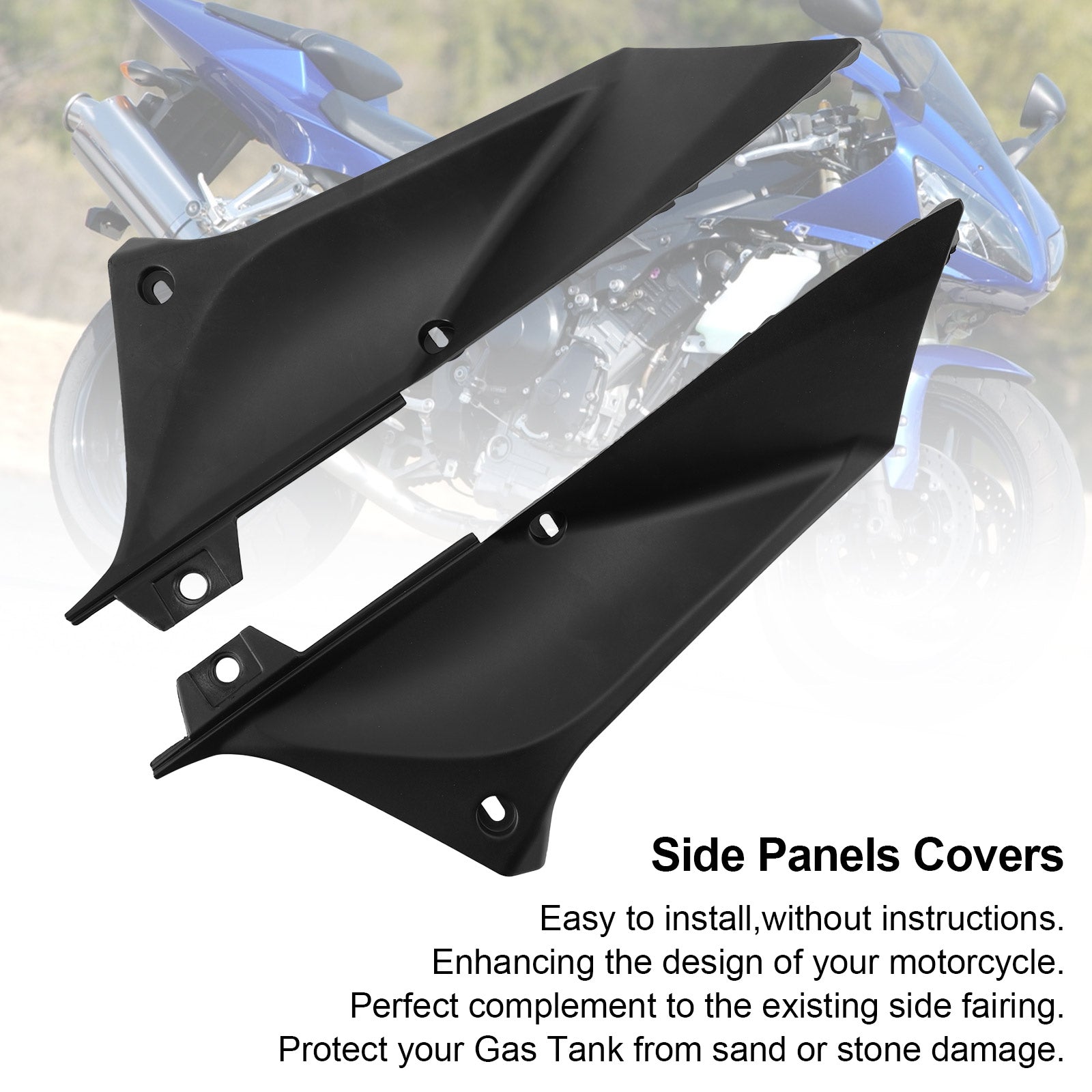 Bensintank sidtrimtäcke panelen som mässar cowl för yamaha yzf r1 2002-2003 generisk