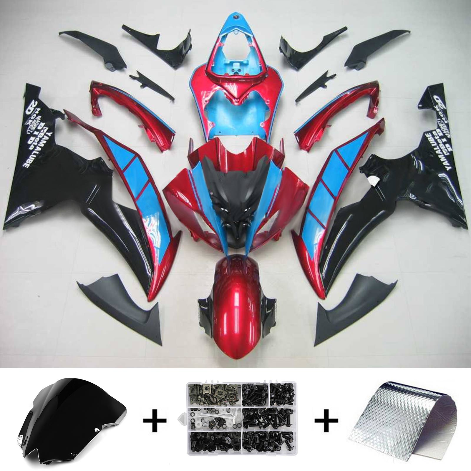 Injection Fairing Kit Bodywork Plastic ABS fit For Yamaha YZF 600 R6 2008-2016