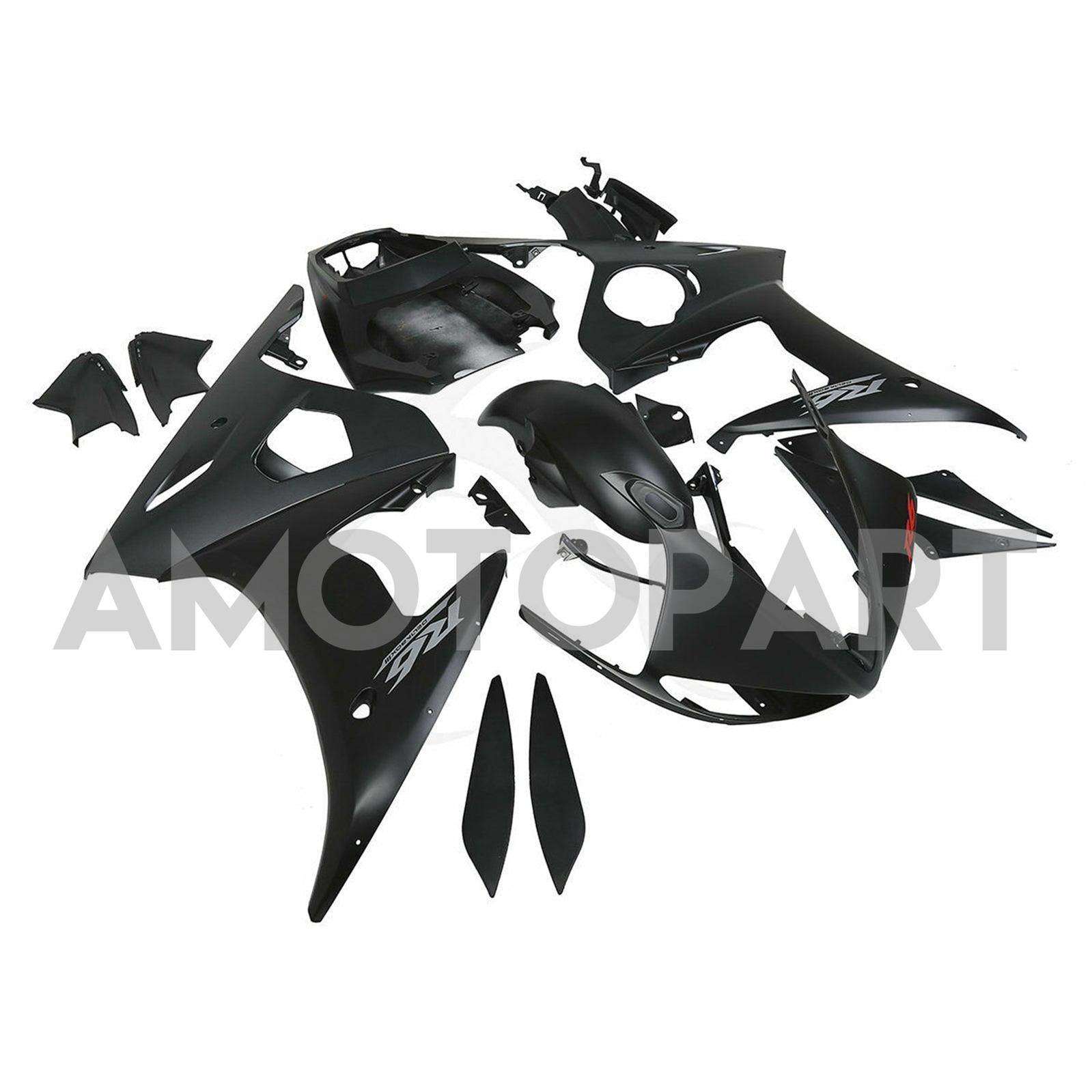 Amotopart 2003 2004 Yamaha YZF R6 & 2006-2009 YZF R6S Black Fairing Kit