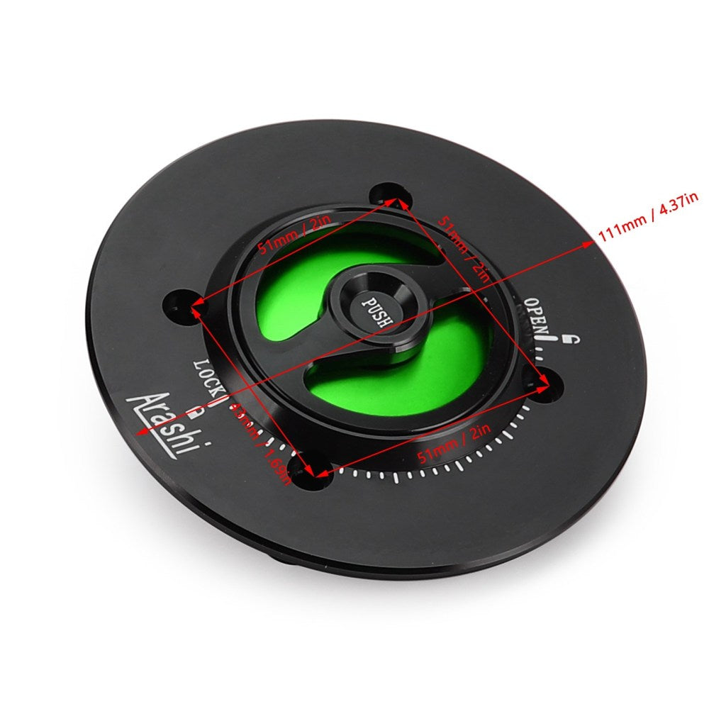 Tappo serbatoio carburante senza chiave per Kawasaki Ninja 400 EX 400 G 2018-2019