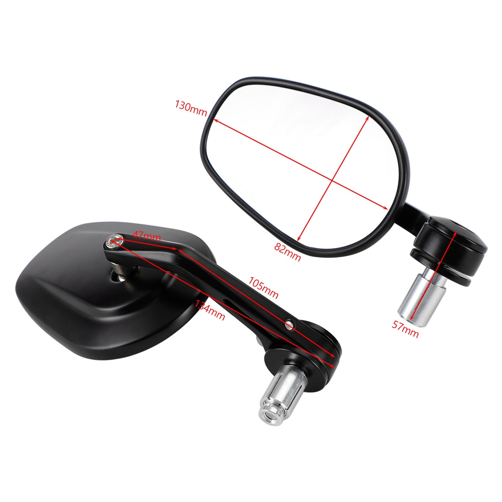 Paar 7/8" CNC-gefräste Lenkerendenspiegel aus Aluminium für Street Triple 675 765 Speed Triple