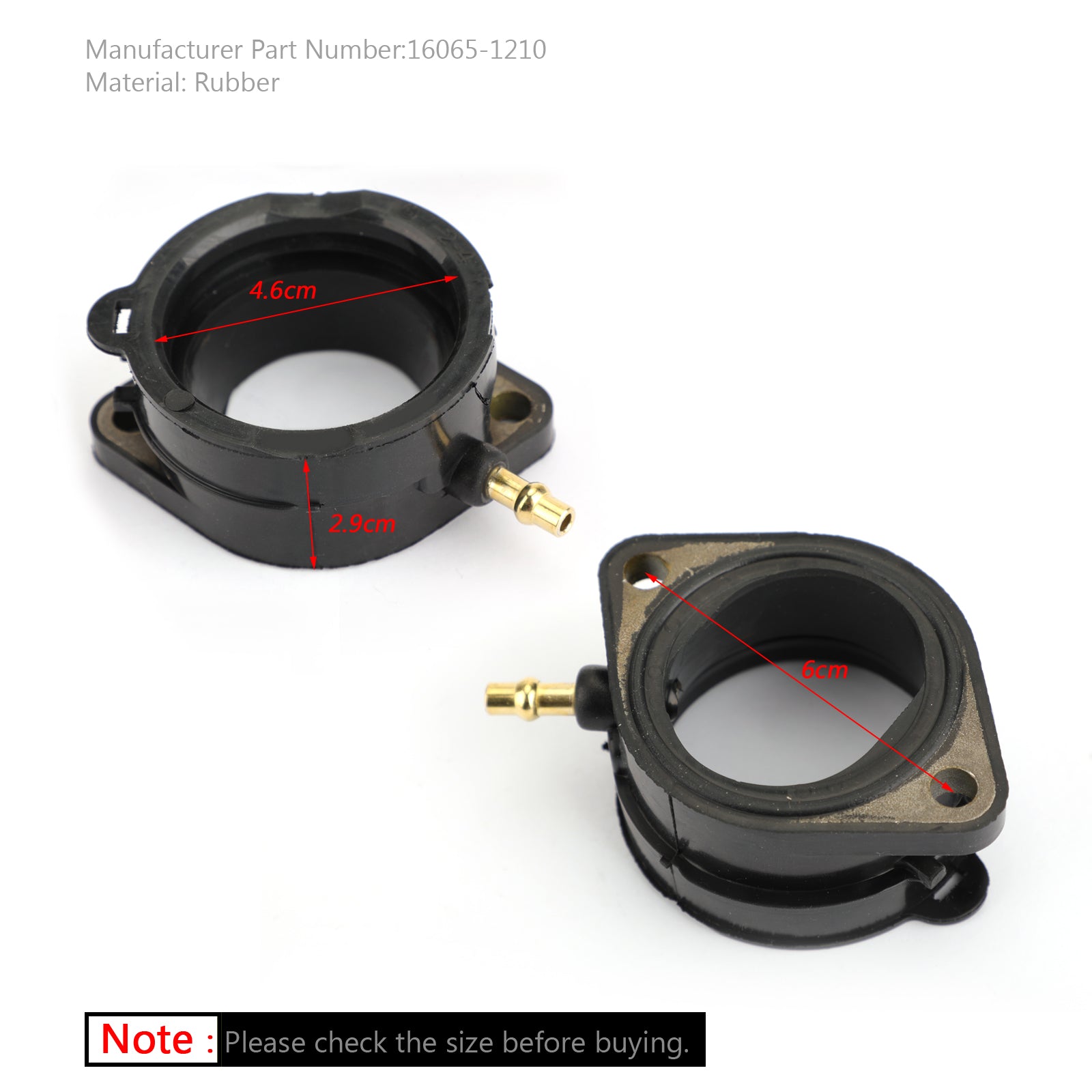 Kawasaki ZX1200 ZZR1200 Ninja ZX-11 ZX1100 Carburetor Intake Manifold Boot 16065-1210