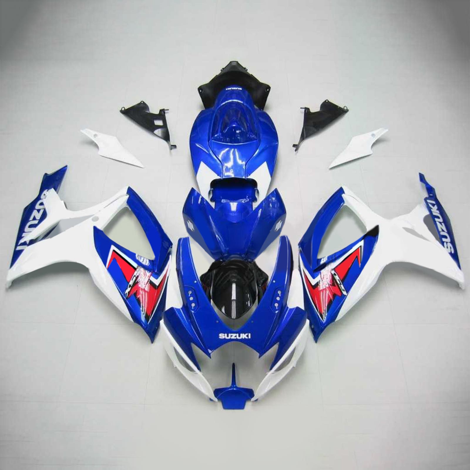 Amotopart 2006-2007 Suzuki GSXR 600/750 Blau&White Style2 Verkleidungssatz