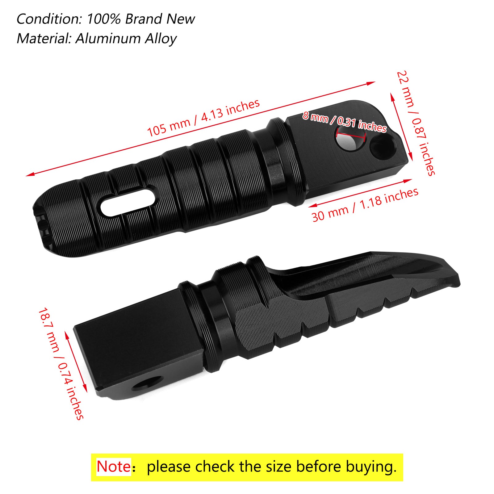 Reposapiés traseros BMW, clavija para BMW R1250R 19-20 R1200RS 15-19 F900XR F900R 20-21, color negro