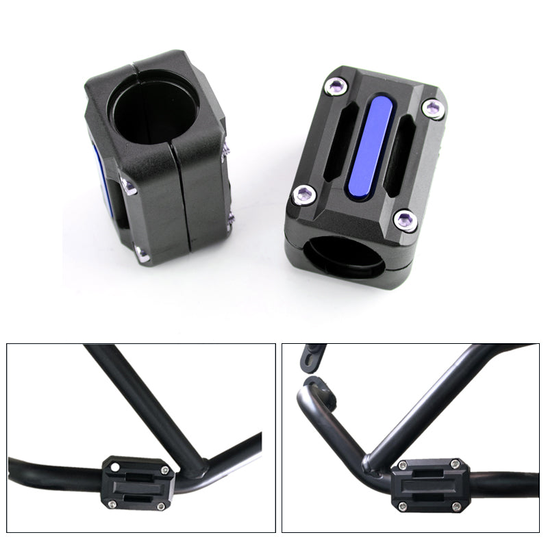 22 mm 25 mm 28 mm 2 stks Motor frame balk Schuifbladen Pads passen voor Benelli TRK 502 Blue