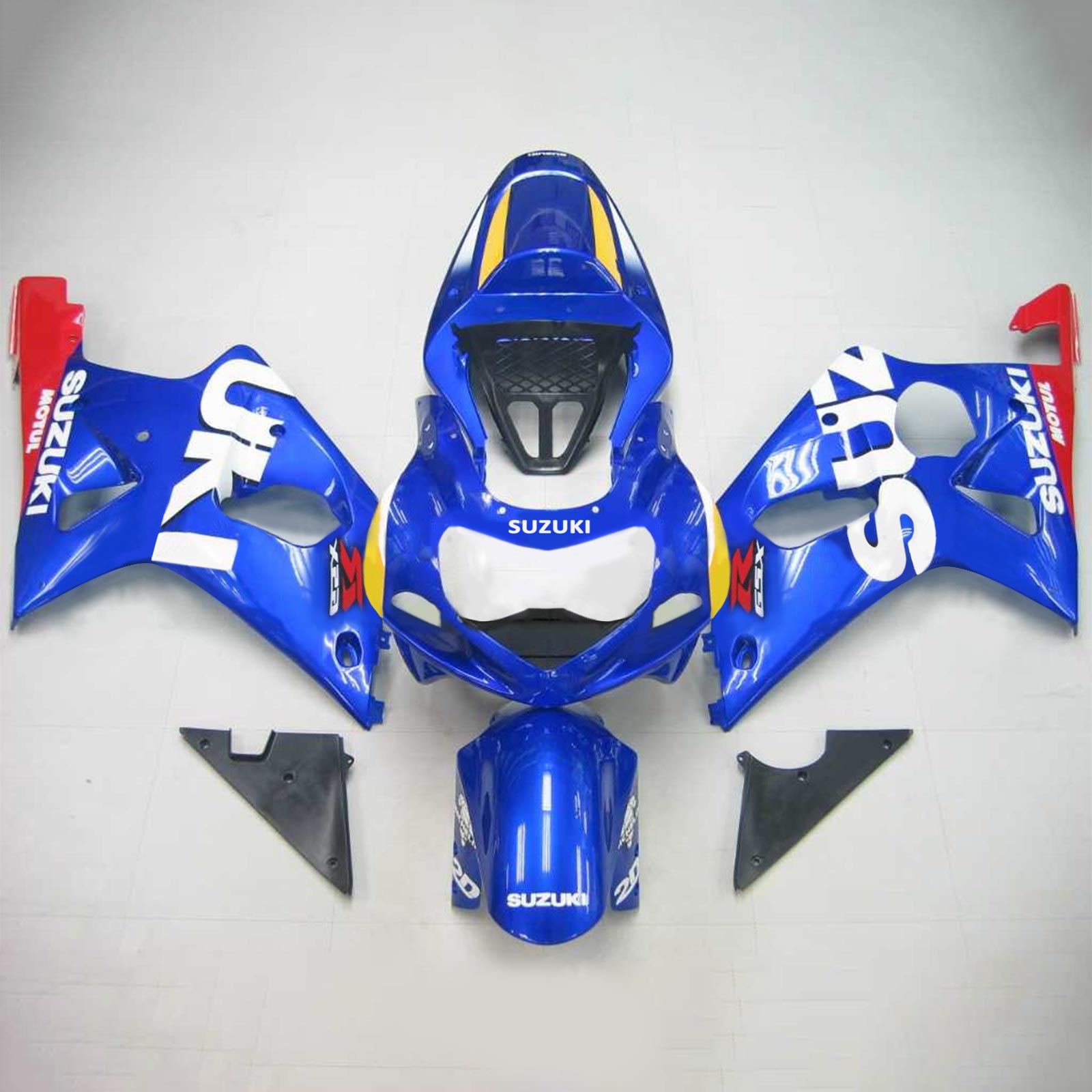 Amotopart Suzuki 2000-2002 GSXR1000 Red Blue Fairing Kit