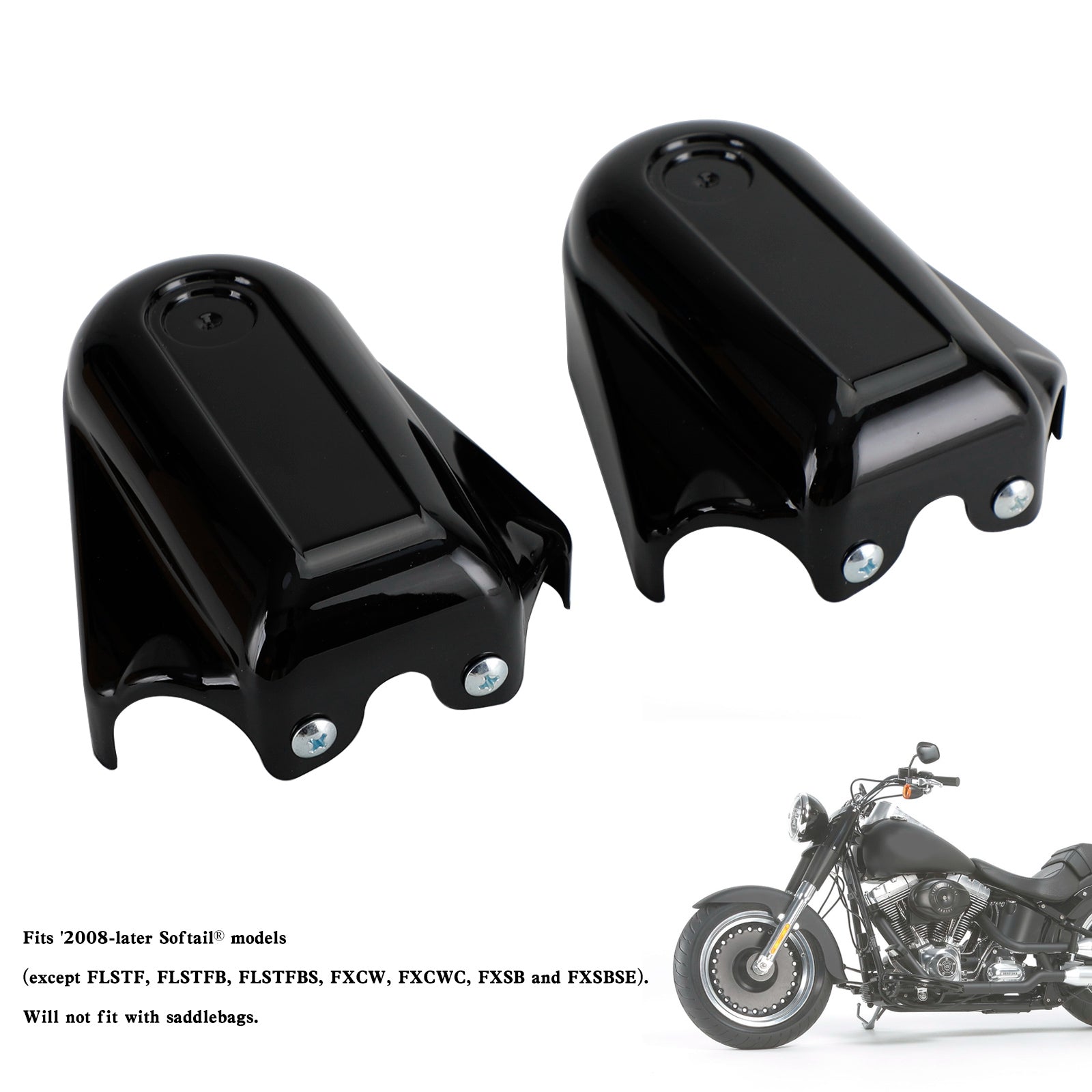 Bar Shield Bakaxel täcker Swingarm för Softail FLS FLSTN 2008-2020