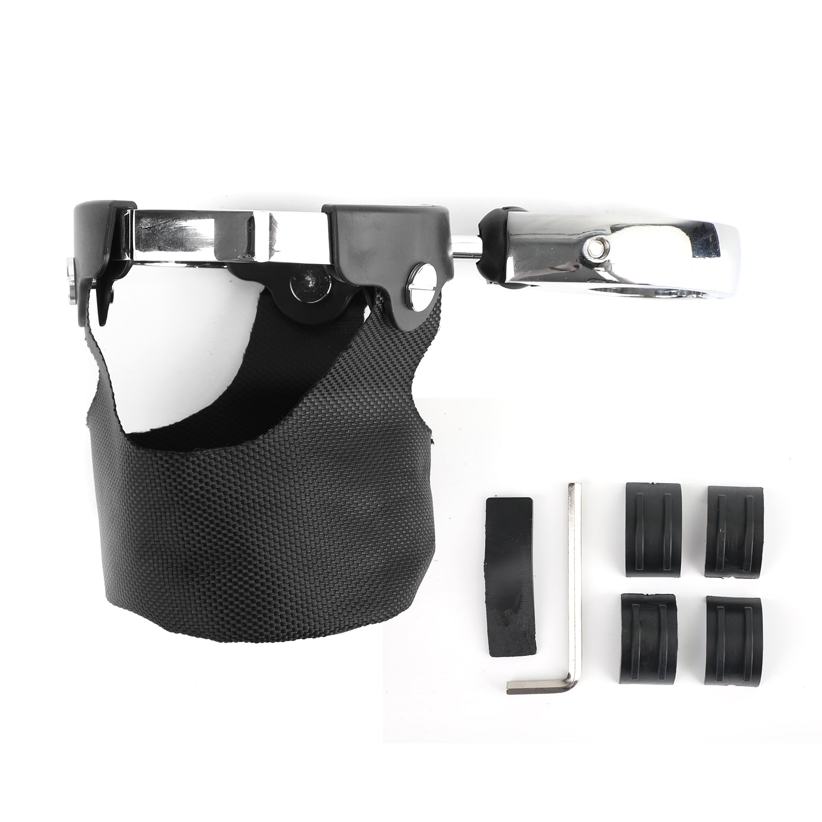 Chrome motorfiets 7/8 inch tot 1 1/4 inch drink bekerhouder met mand Universal