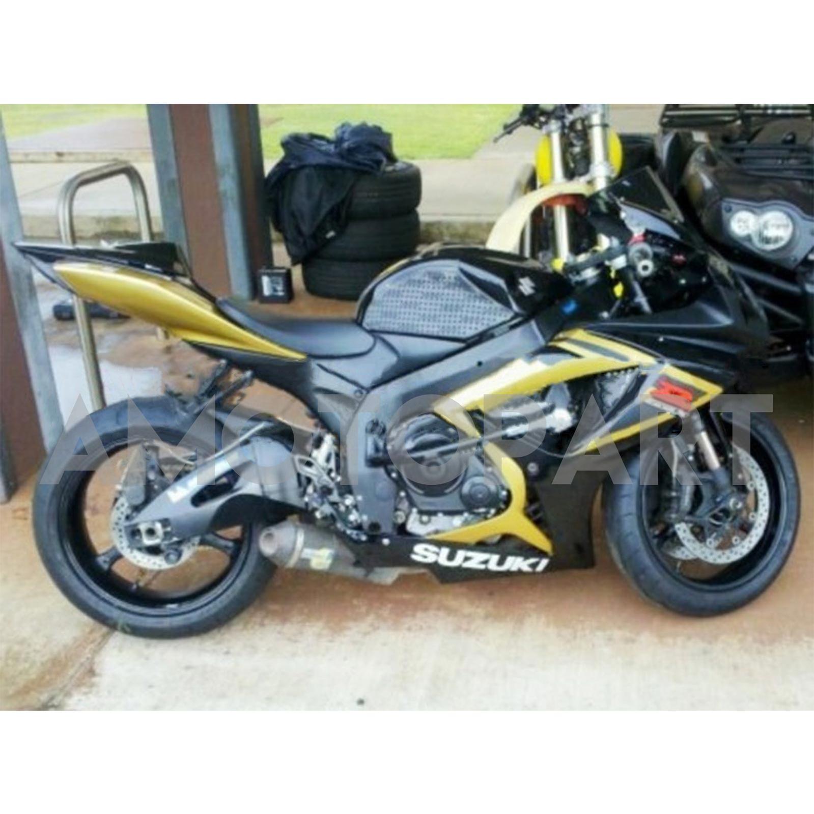 Amotopart 2006-2007 Suzuki GSXR 600/750 Black & Gold Fairing Kit