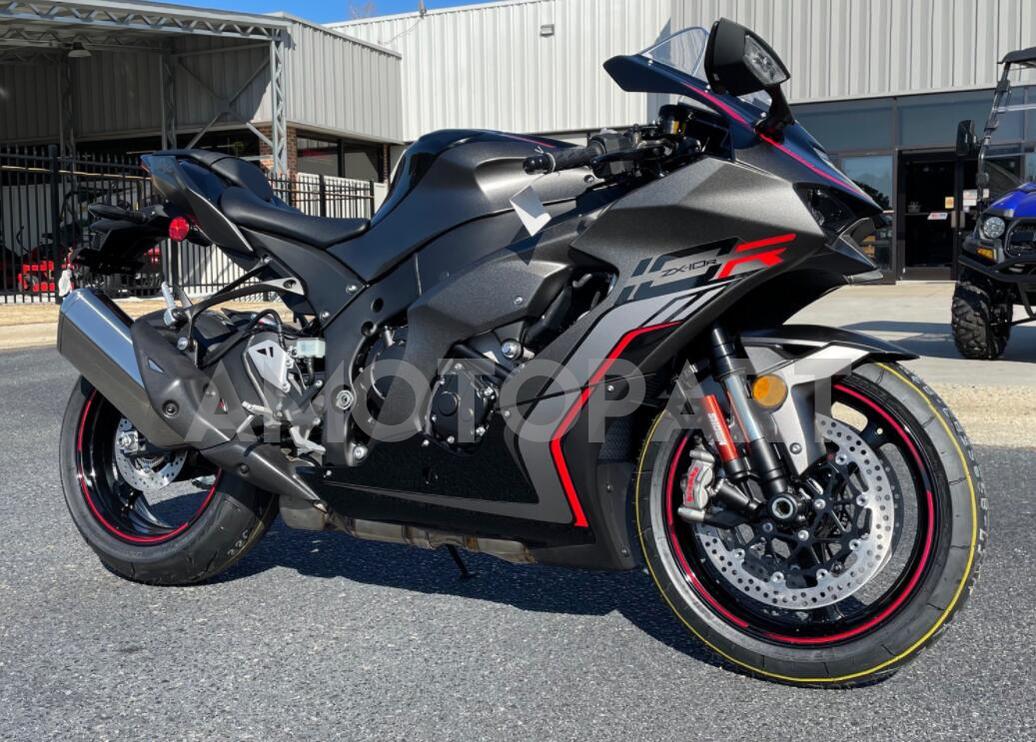 Amotopart 2021-2025 Kawasaki ZX10R ZX10RR Black Style2 Kit de carénage