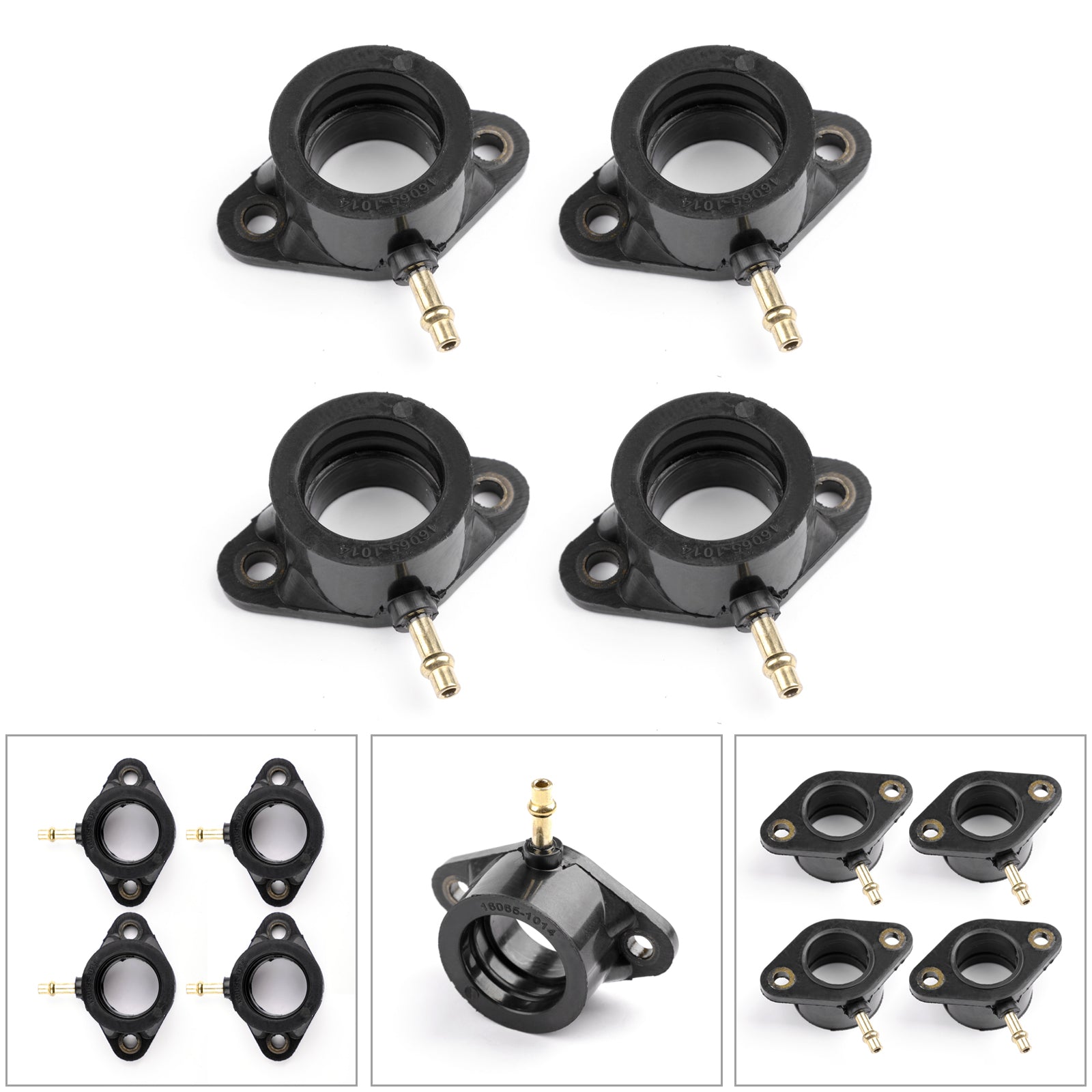 4pcs Carb Intake Manifold Boots For Kawasaki Z400 Z500 KZ550 16065-1014