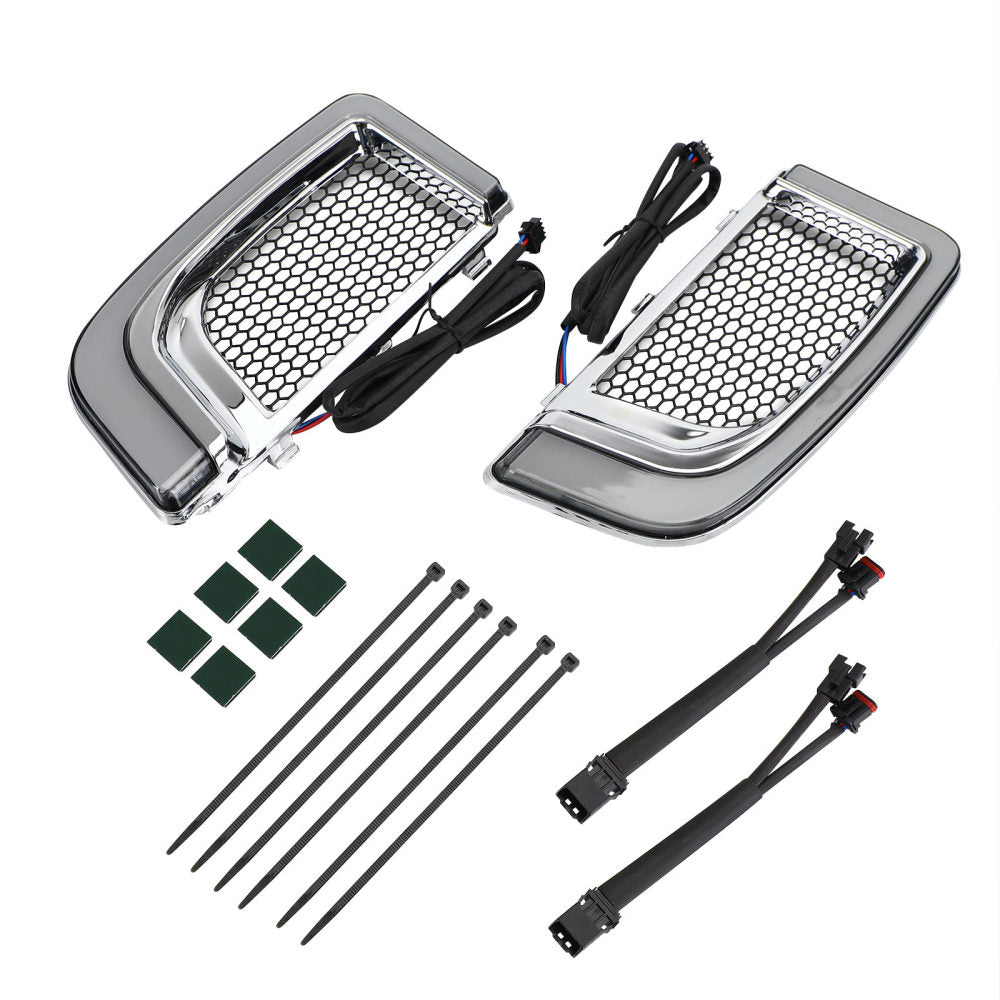 Harley Electra Flh T Road Glide Tracer LED LED NIEDRIGE KAHLEN NEUER GRILLS Lichter