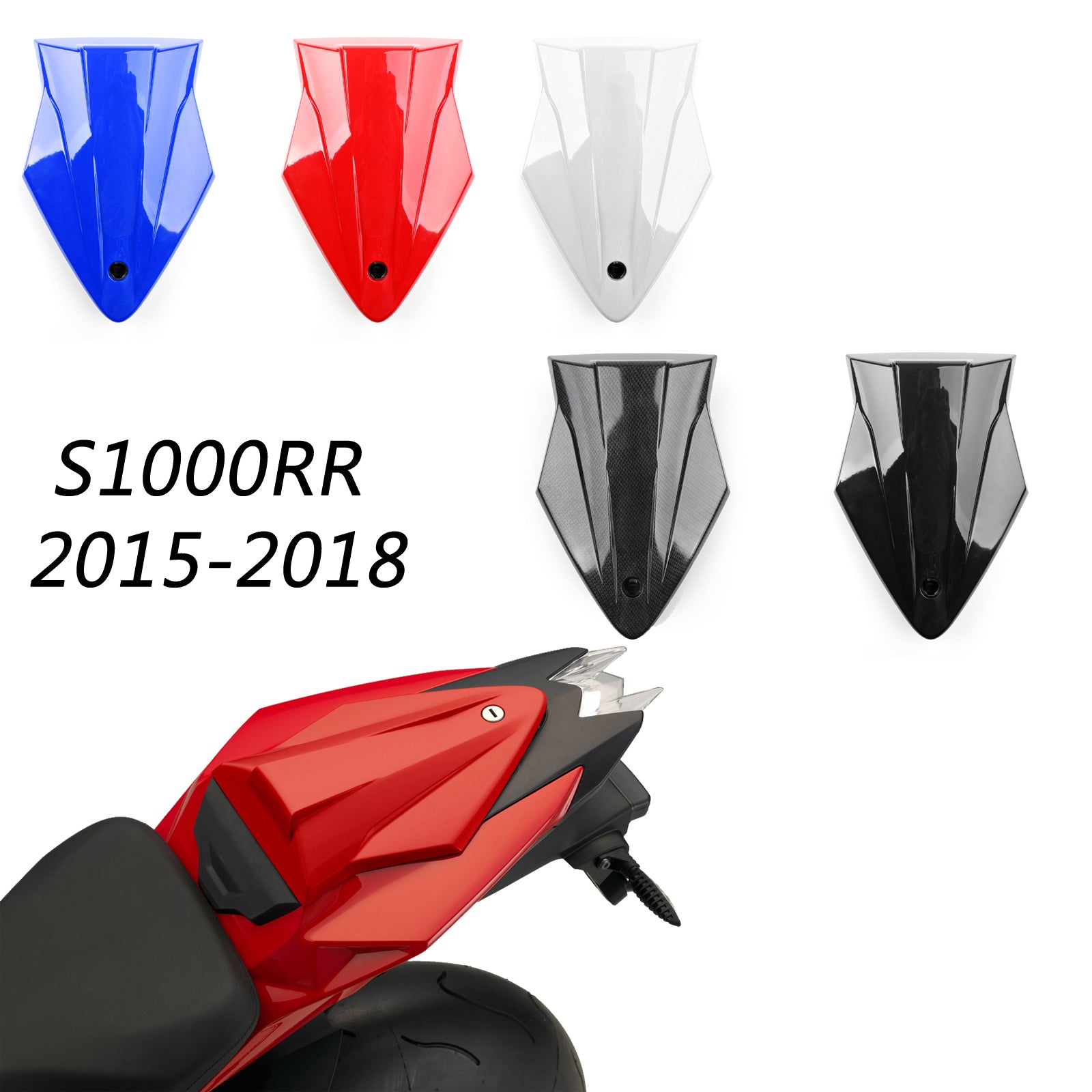 15-18 BMW S1000RR ABS Plastic Passenger Rear Seat Cowl Cover
