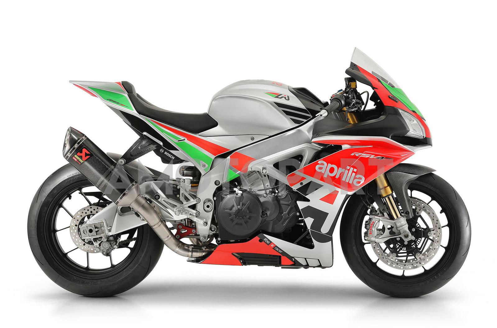 Amotopart Aprilia 2016-2020 RSV4 1000 Red&Green Style3 Fairing Kit