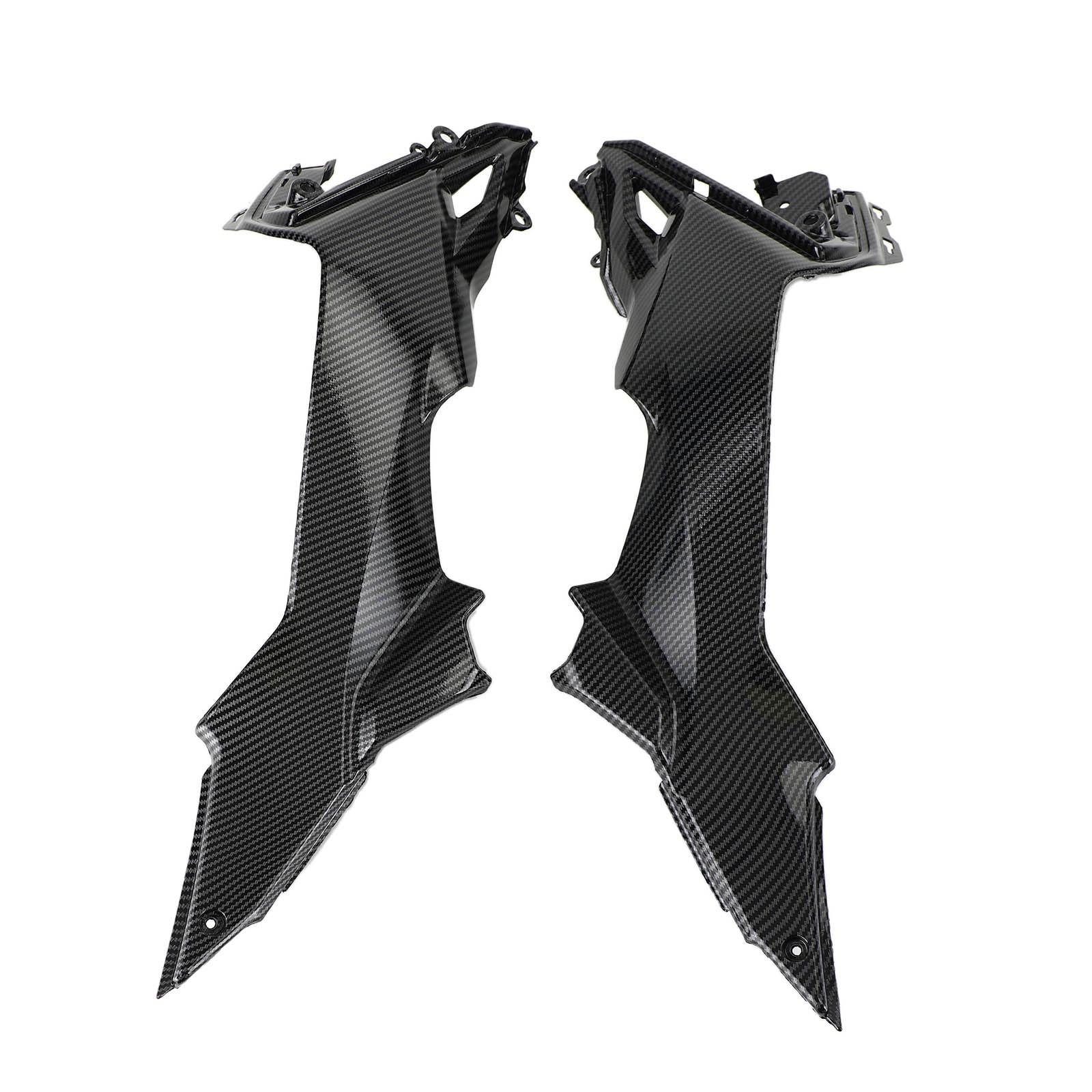 Carbon Tank Side Cover Panel Trim Fairing Fit til Kawasaki Z650 2017-2020 Generisk