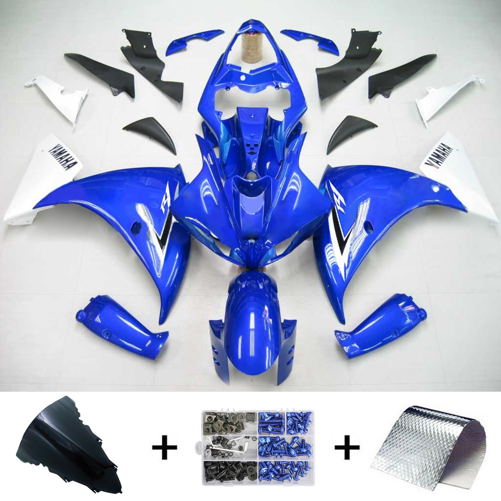Amotopart Yamaha 2009-2011 YZF 1000 R1 Blue Fairing Kit