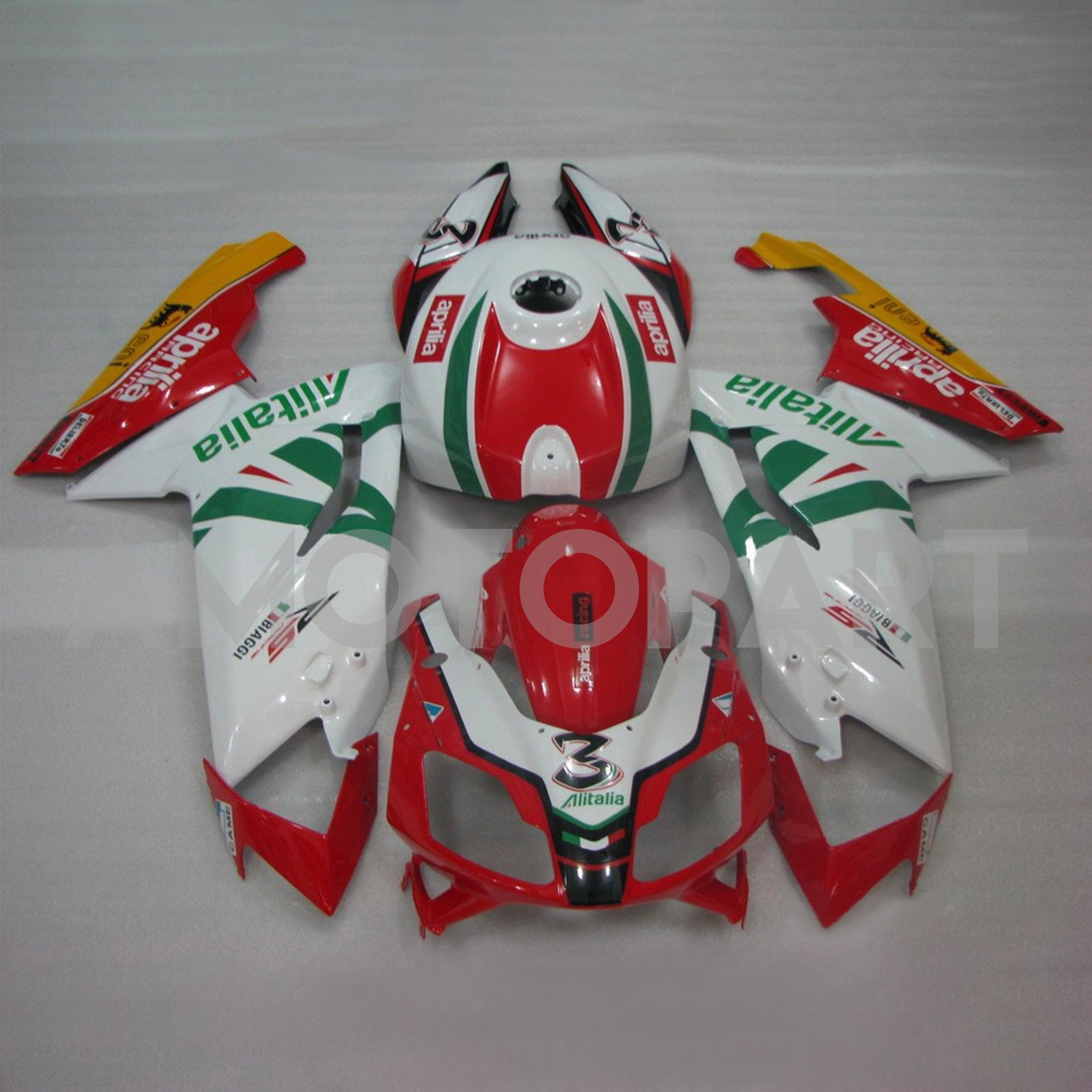 Amotopart Aprilia 2006-2011 RS125 Red&White Style8 Fairing Kit