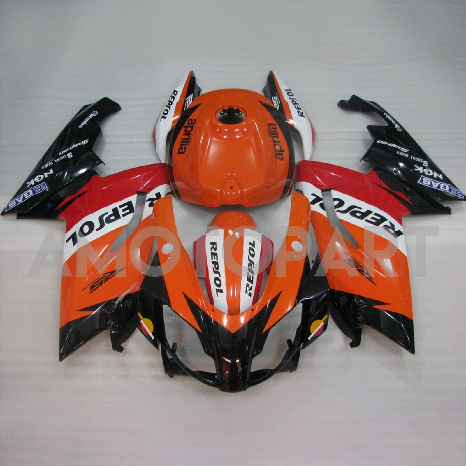 Amotopart Aprilia 2006-2011 RS125 Red&Orange Repjol Fairing Kit