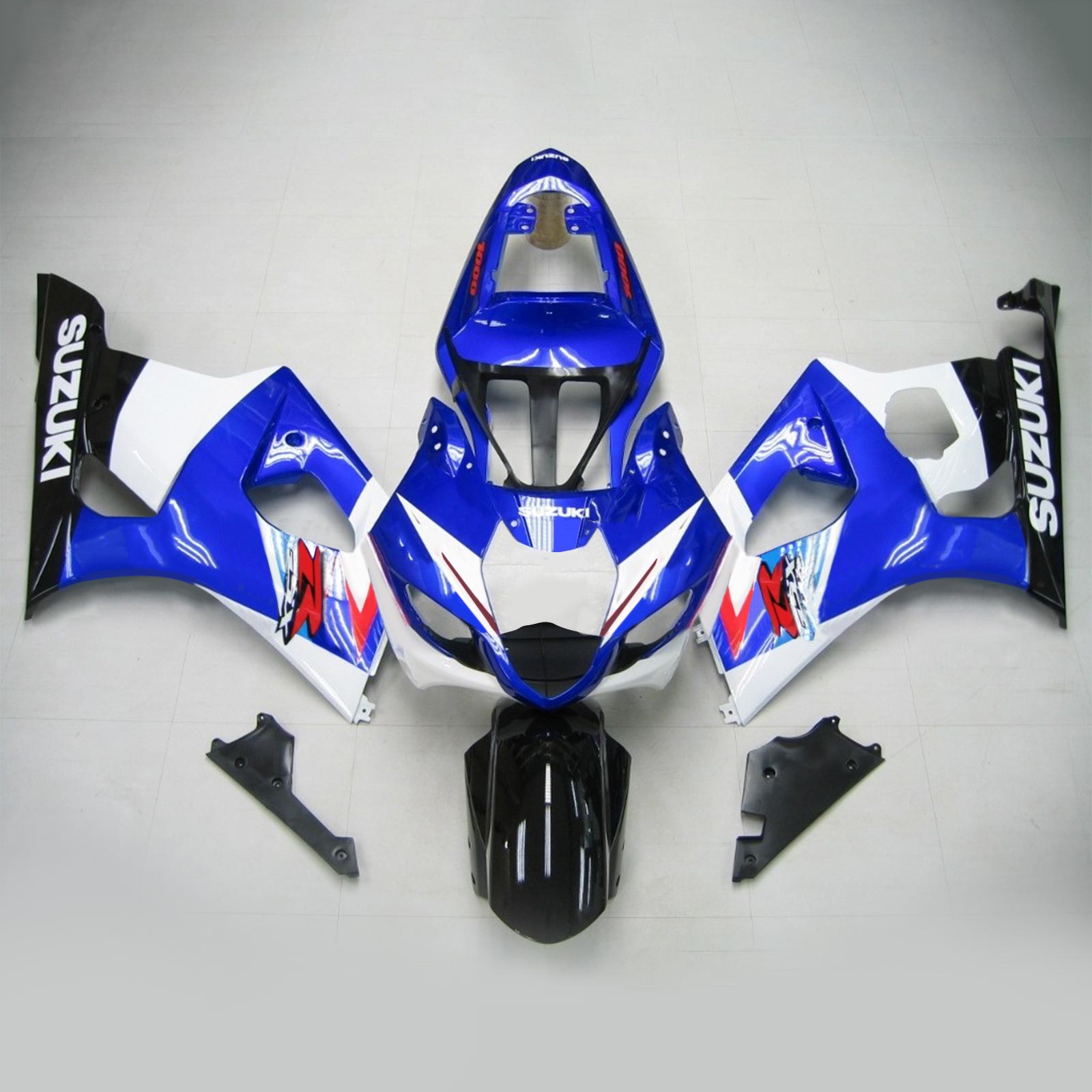 Amotopart Suzuki 2003-2004 GSXR1000 Black Blue Fairing Kit