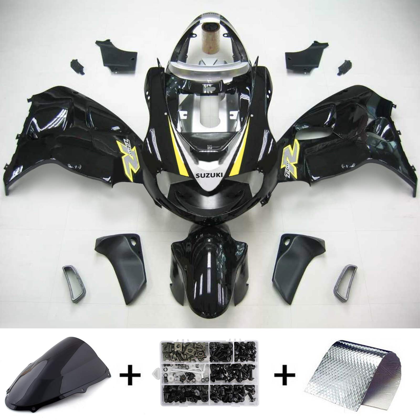 Amotopart 1998-2003 Suzuki TL1000R Kåbe Sort&Ggammelt brevsæt