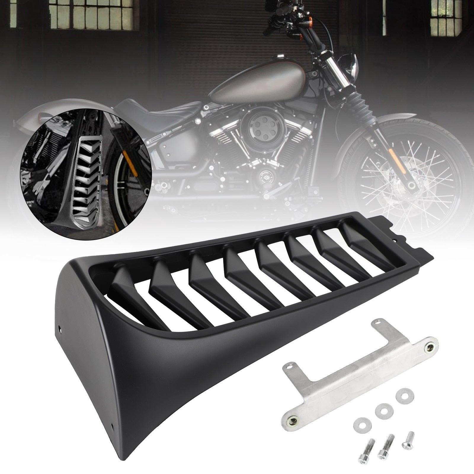 18-21 Front Chin Spoiler Nedre Radiator Cover Softail Breakout Fat Bob Black Generic