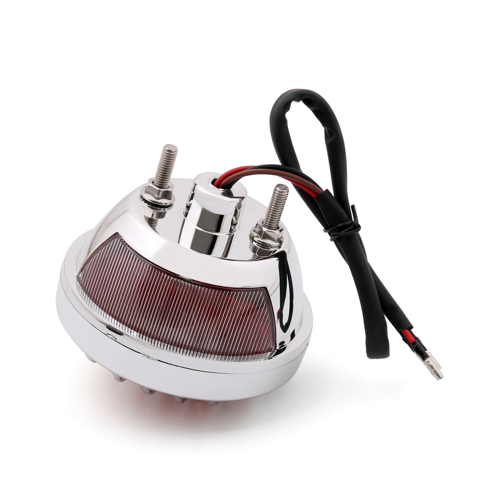 Runde Motorrad -Schwanzbremslicht für Bobber Chopper Ratte Custom Black Schwarz