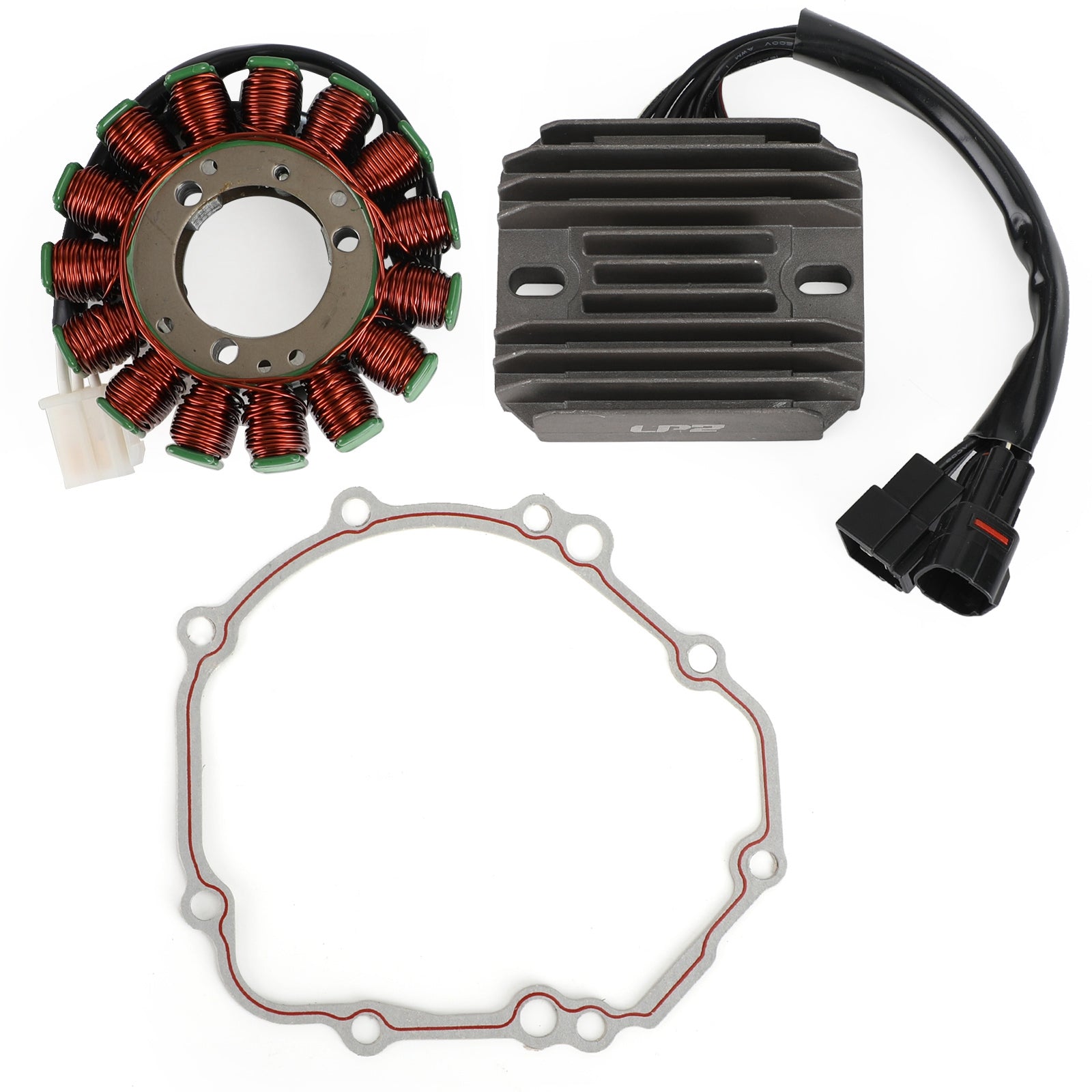 07-08 Suzuki GSX-R 1000 K7/K8 Regulator Stator Coil Pakning Kit WVCL 31401-41G10 32800-02H00