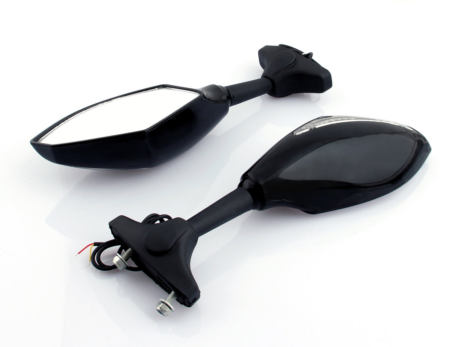 Universal Moto Turn Signal Mirrors For Honda Kawasaki Suzuki Yamaha